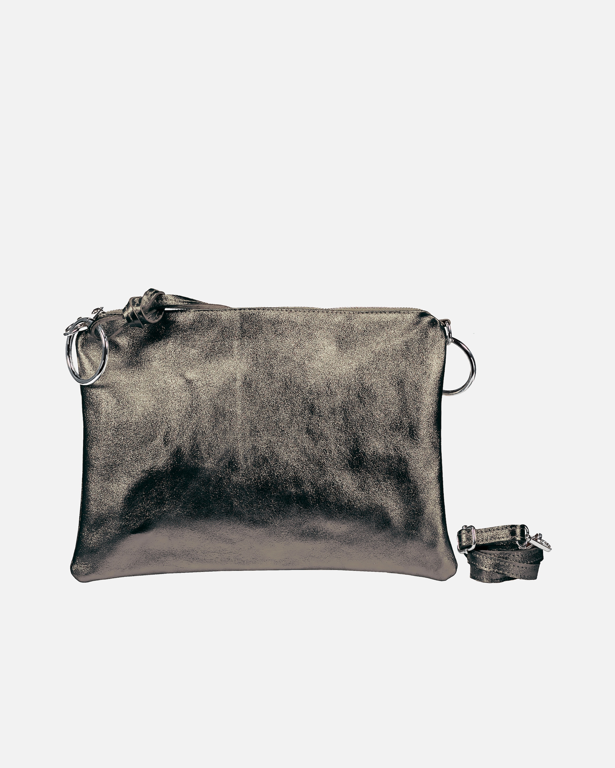 Umhängetasche für Weiblich Hausfelder Manufaktur Umhängetasche Metallic Anthra