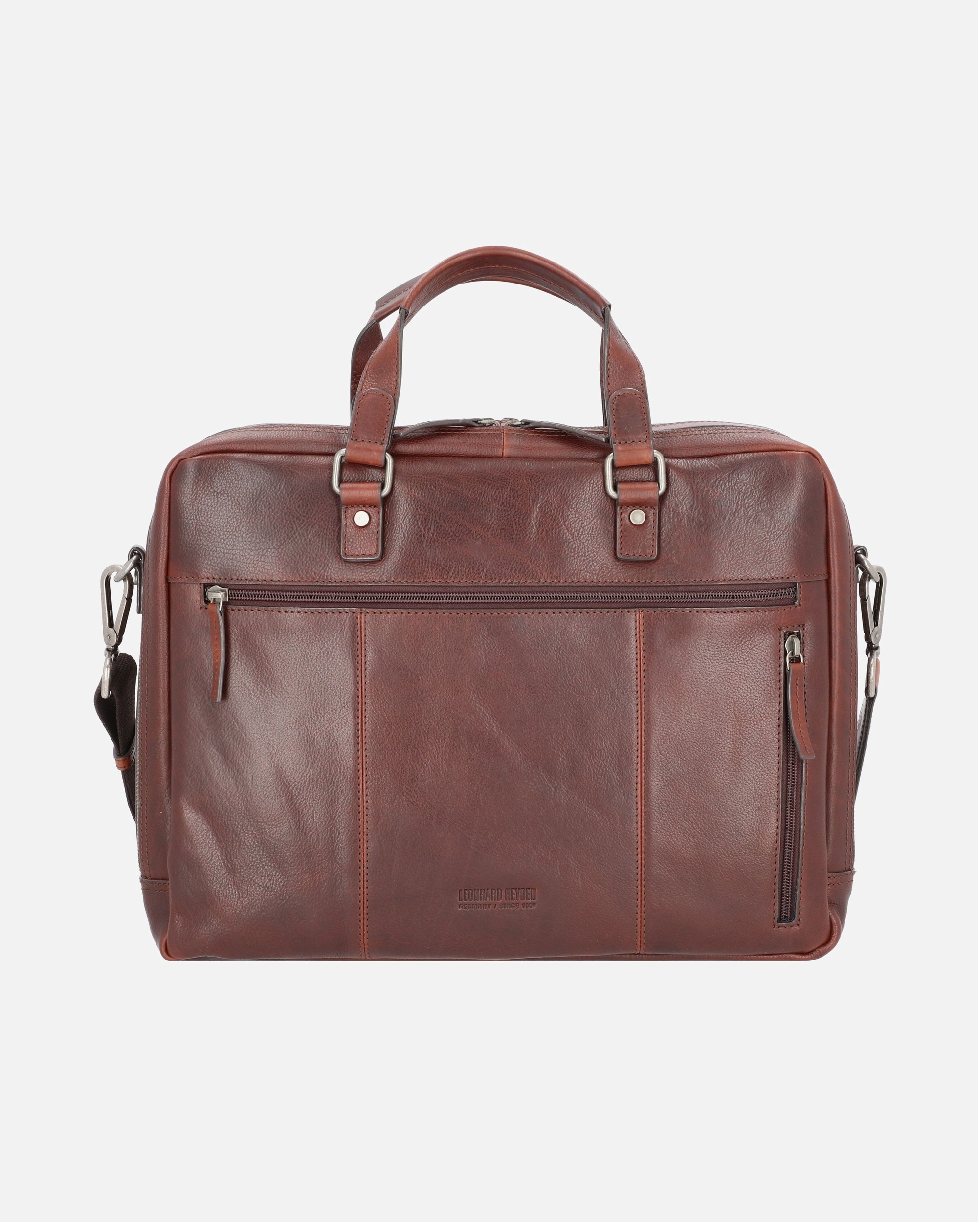 Laptoptasche für Männlich Leonhard Heyden Roma Aktentasche Leder 41 cm Laptopfach braun