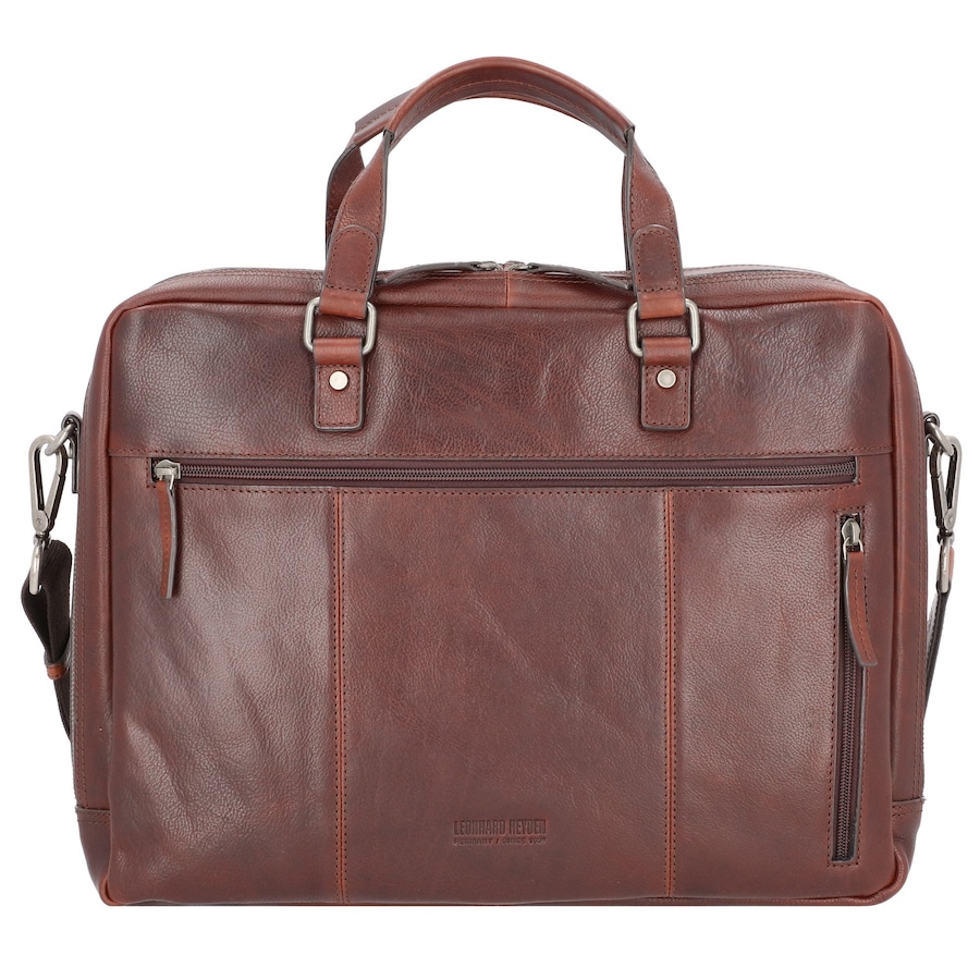 Leonhard Heyden Roma Aktentasche Leder 41 cm Laptopfach braun Braun Herren
