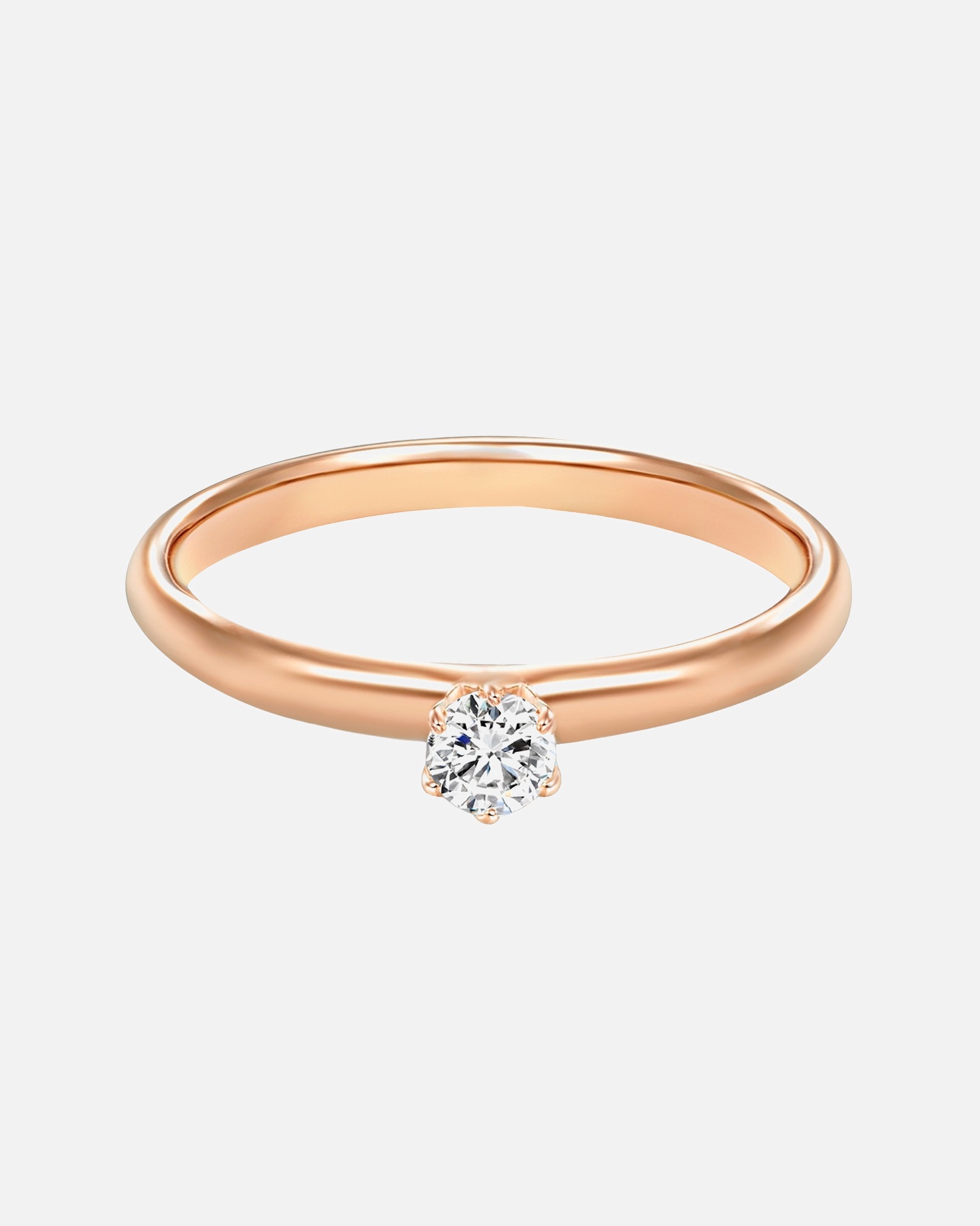 Ring für Weiblich Trilani Ring Sterling Silber Zirkonia in Roségold 58
