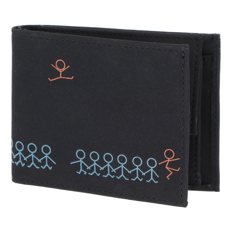 oxmox New Cryptan Herrengeldbörse schwarz-jumping-jack cyan Grau Herren