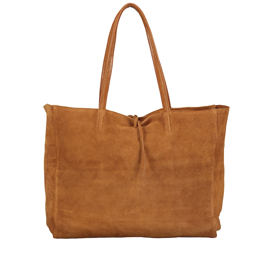 Hausfelder Manufaktur Shopper Velours Hellbraun Damen