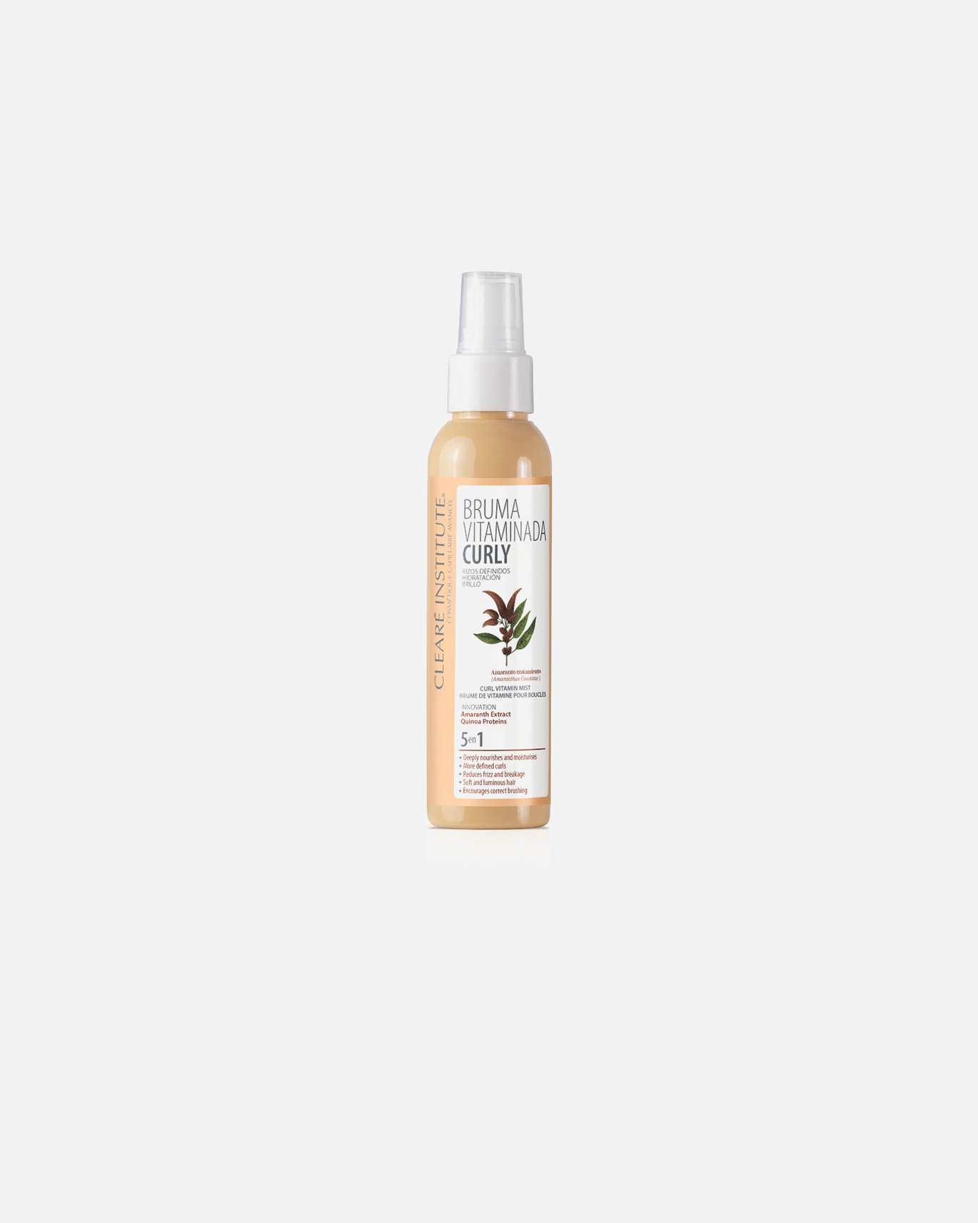 Haarkur für Unisex Clearé Institute CURLY VITAMIN MIST definierte Locken Feuchtigkeit Glanz 125 ml