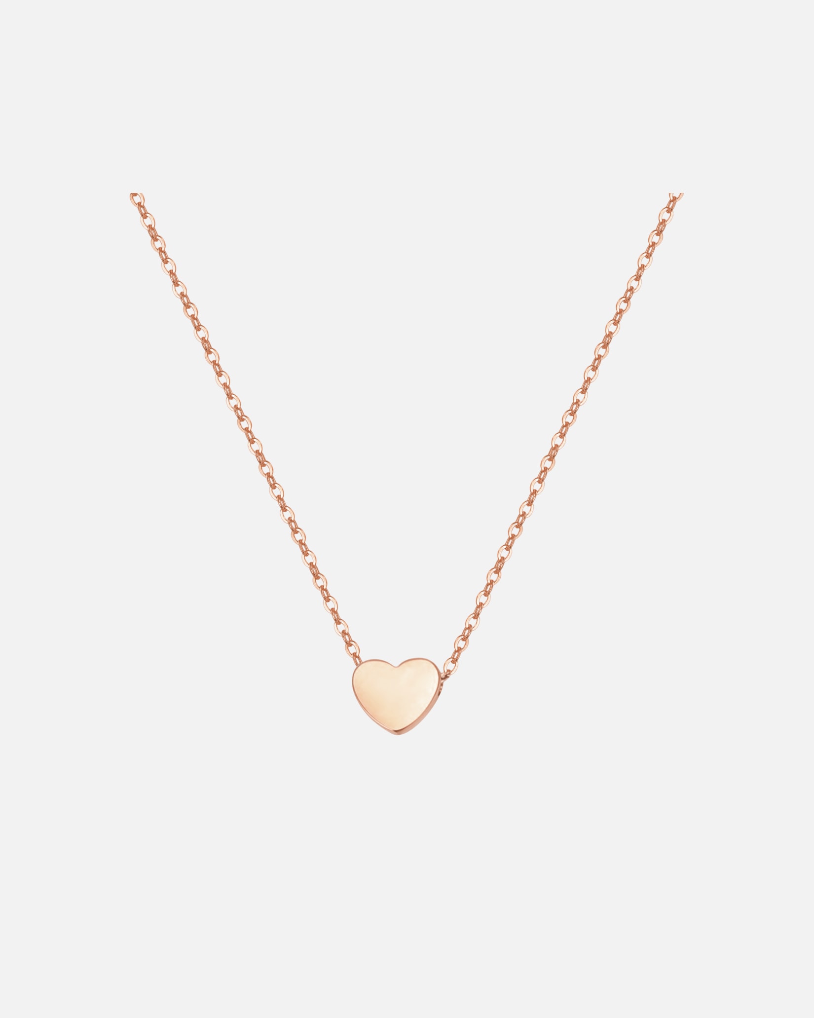 Halskette für Weiblich Hey Happiness Default Brand Line Kette mit Herzanhänger aus Edelstahl – romantisches Geschenk zum Valentinstag Rosegold