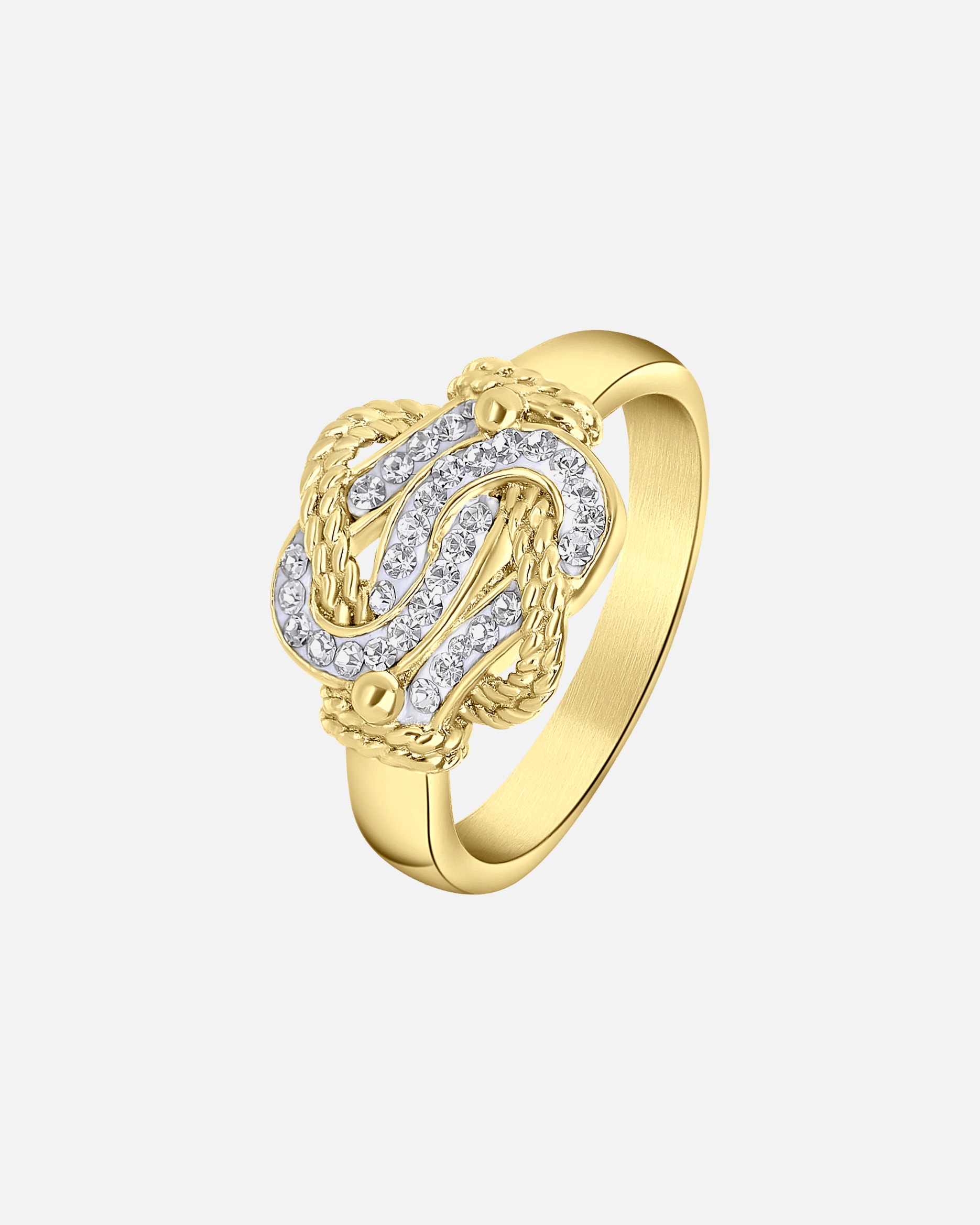 Ring für Weiblich Lucardi Ringe Stahl Gold - 50mm