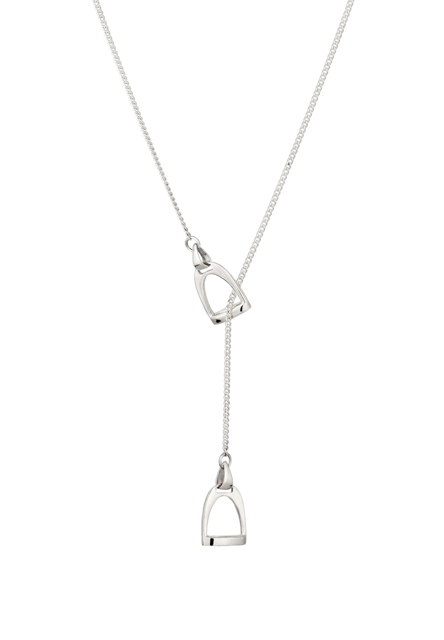 KUZZOI Y-Kette Steigbügel 925 Sterling Silber 60 Herren