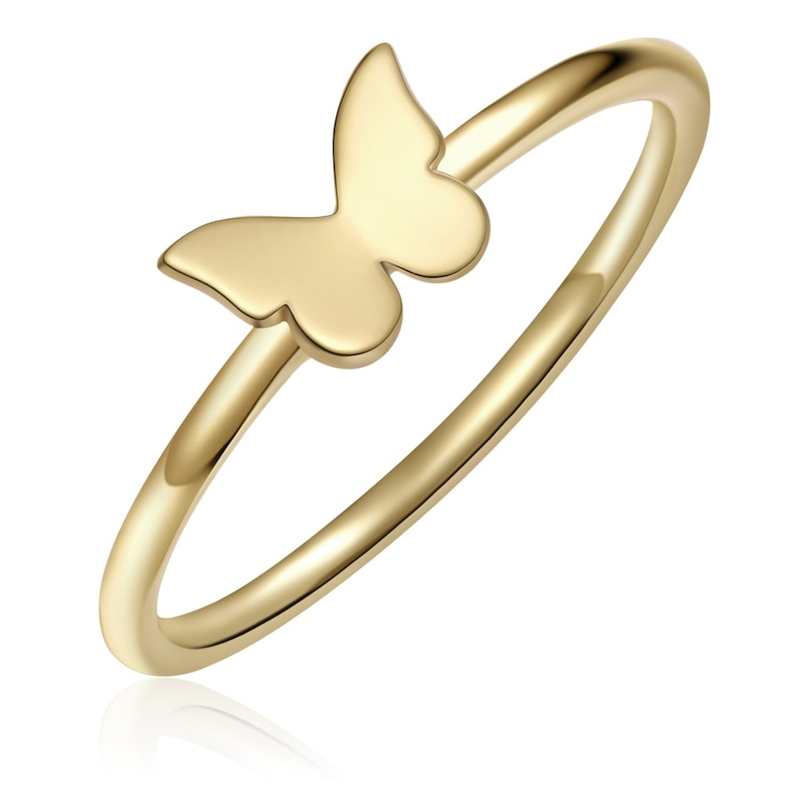 Glanzstücke München Ring Schmetterling aus Sterling Silber in gelbgold mit 56 Damen