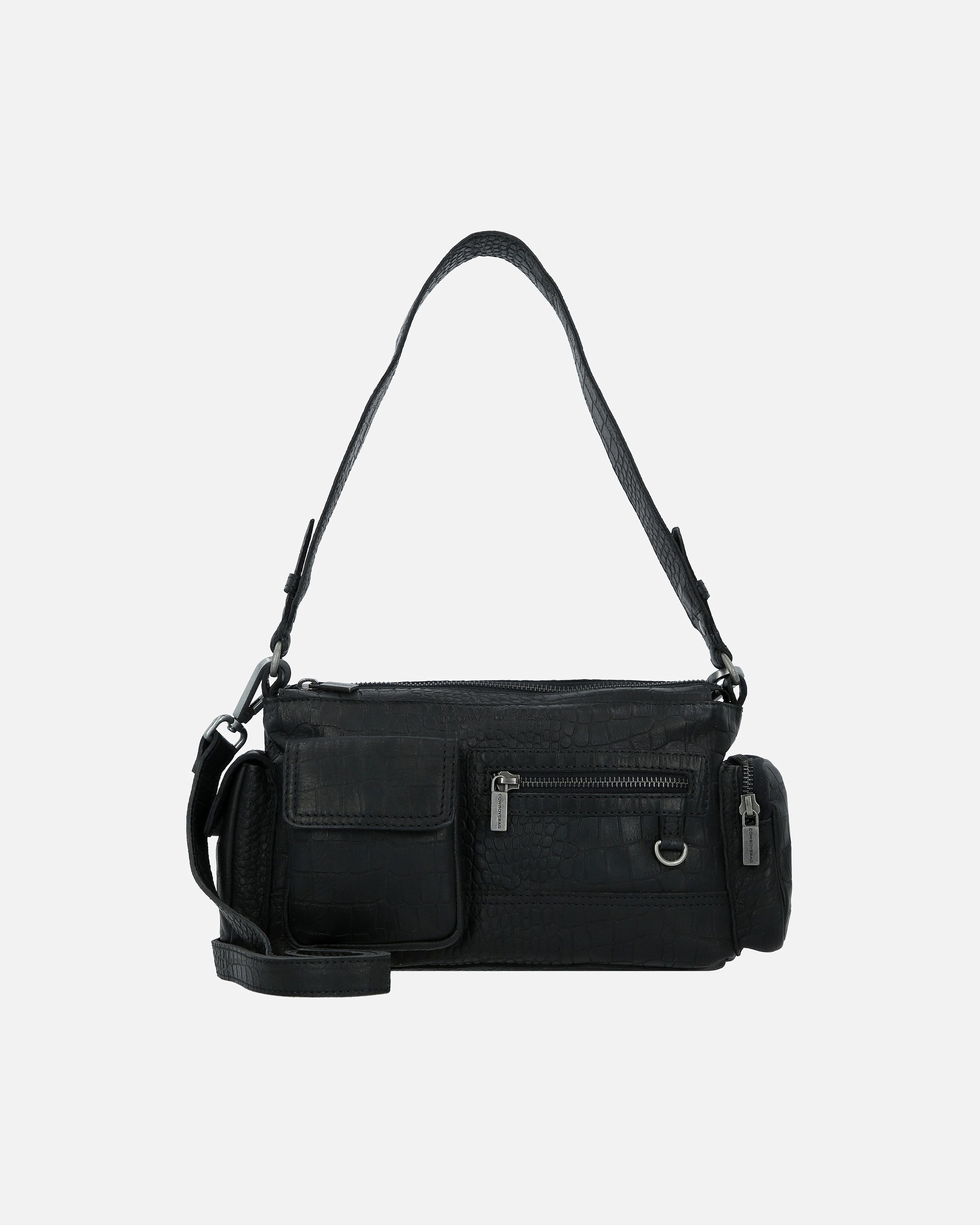 Clutch für Weiblich Cowboysbag Hawley Schultertasche croco black