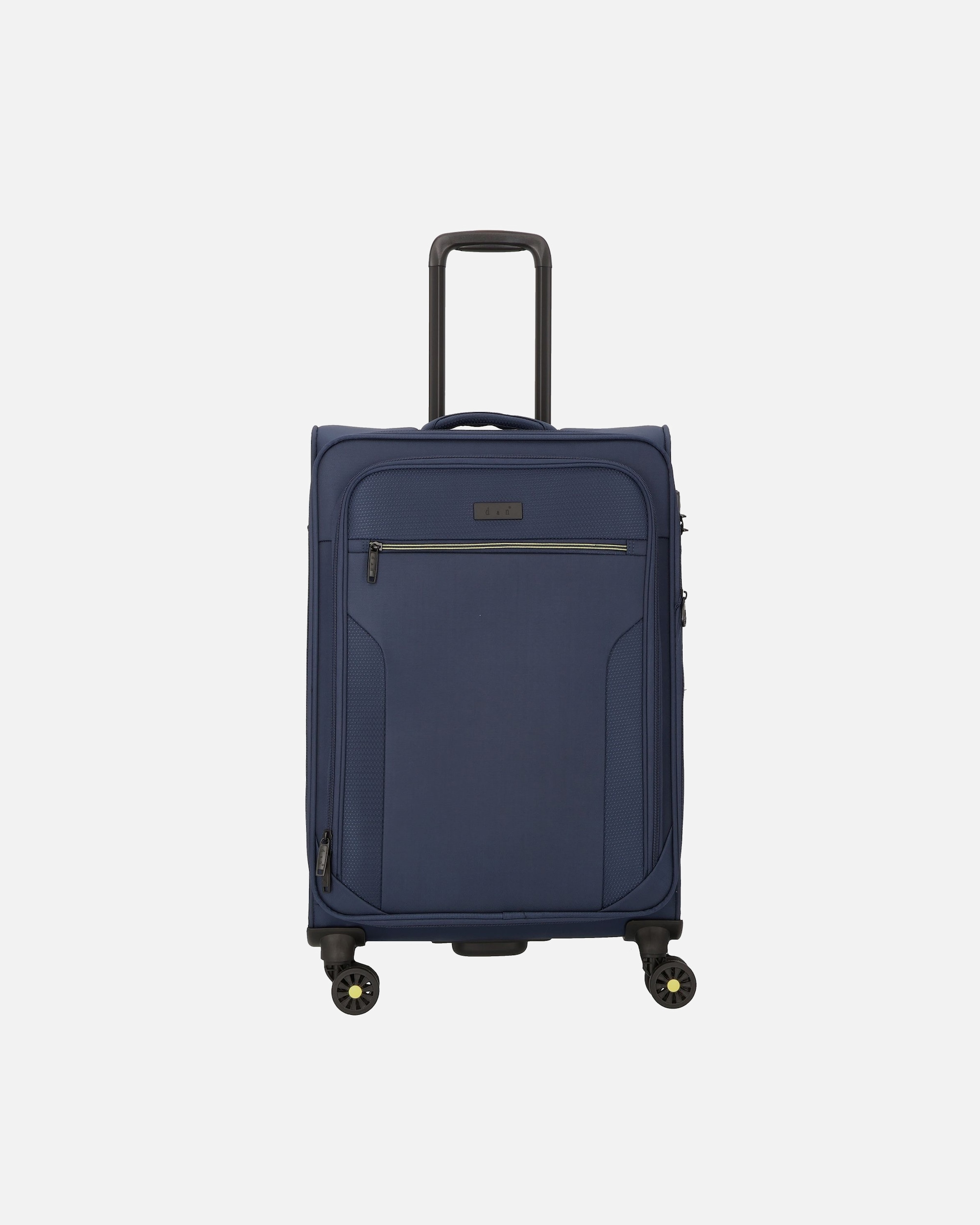 Koffer für Männlich d & n Travel Line 9704 4 Rollen Trolley M 68 cm mit Dehnfalte dark blue
