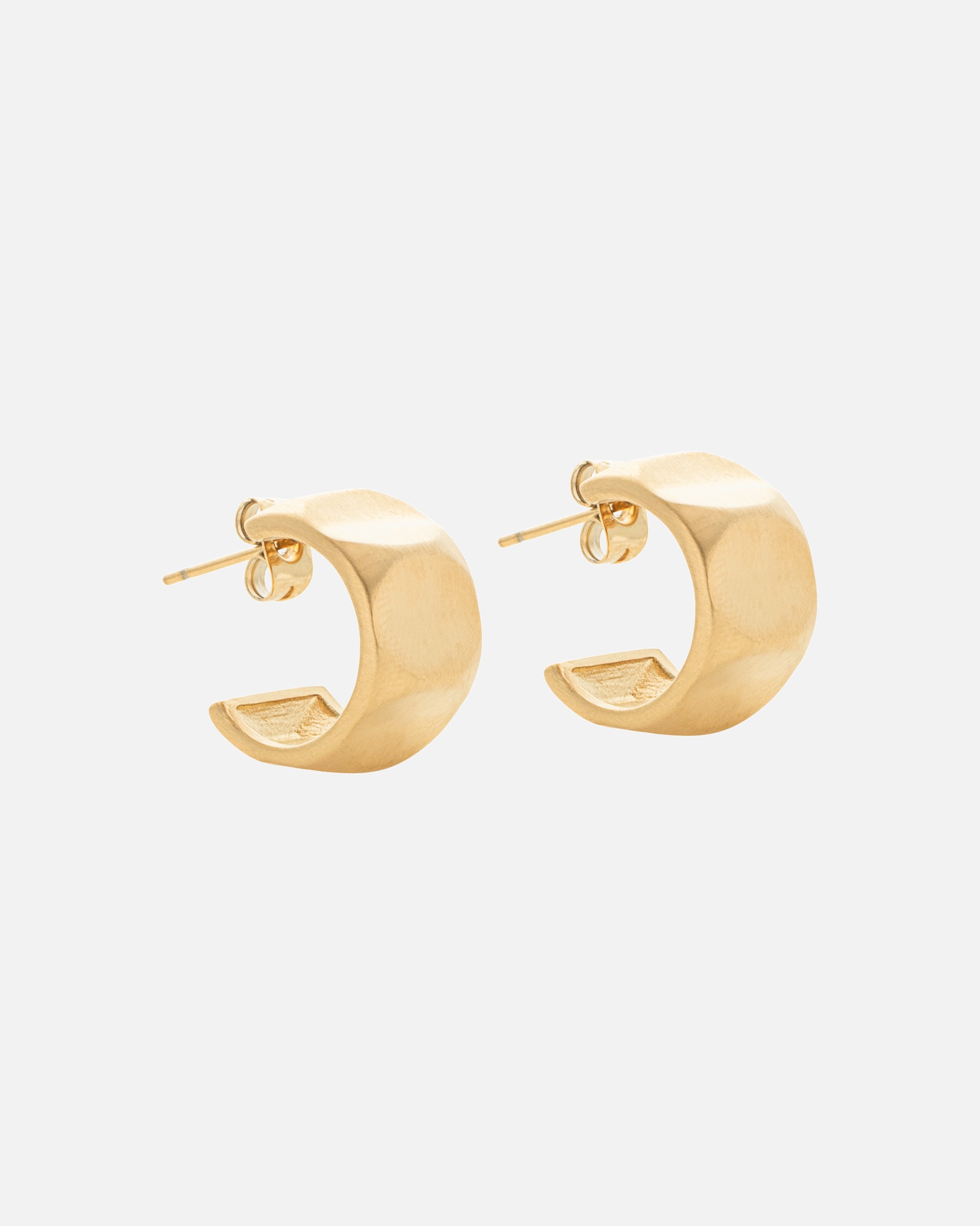 Ohrringe für Weiblich A&C Oslo – Nordic Design Jewellery Default Brand Line Ohrhänger 'Steel - Satin' gold