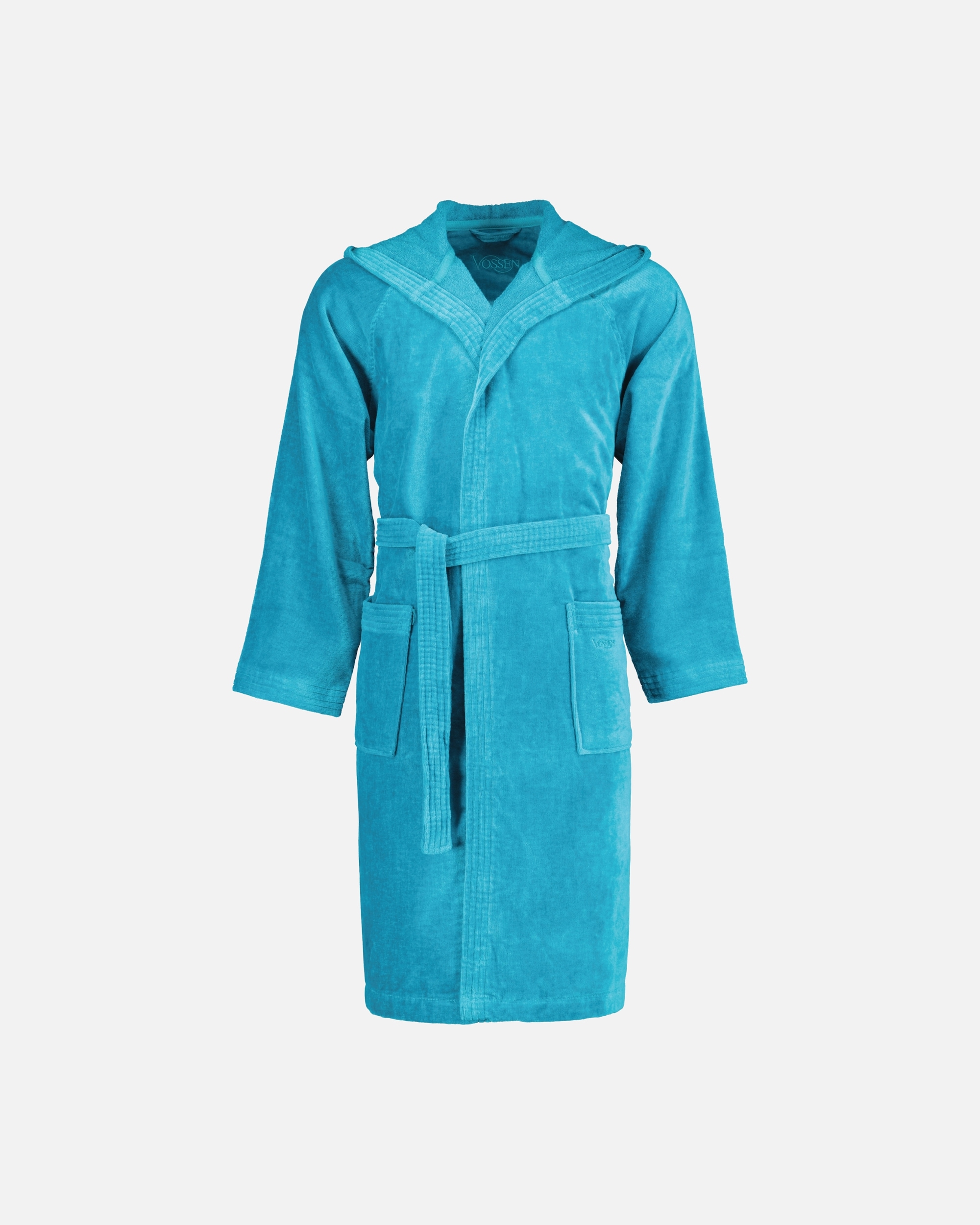 Bademantel für Unisex Vossen Vossen Bademäntel unisex Kurzmantel mit Kapuze Texas lagoon - 5890 L
