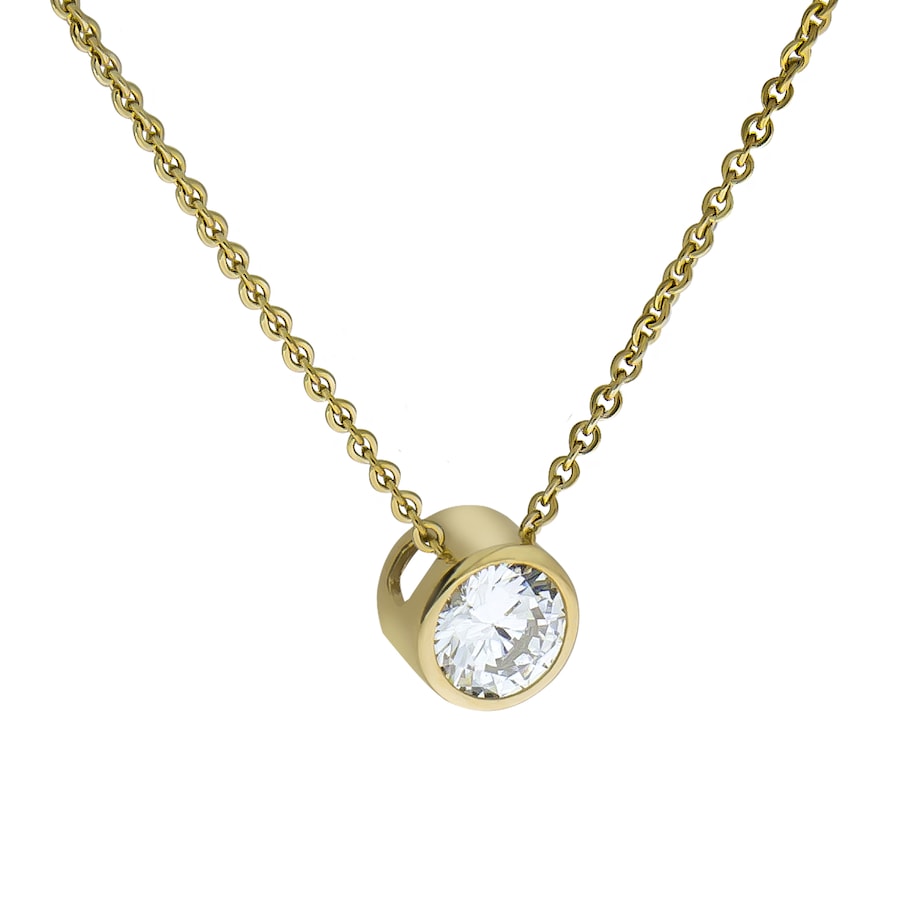 Celesta Halskette 375/- Gold Zirkonia weiß 42/45cm Weiss Damen