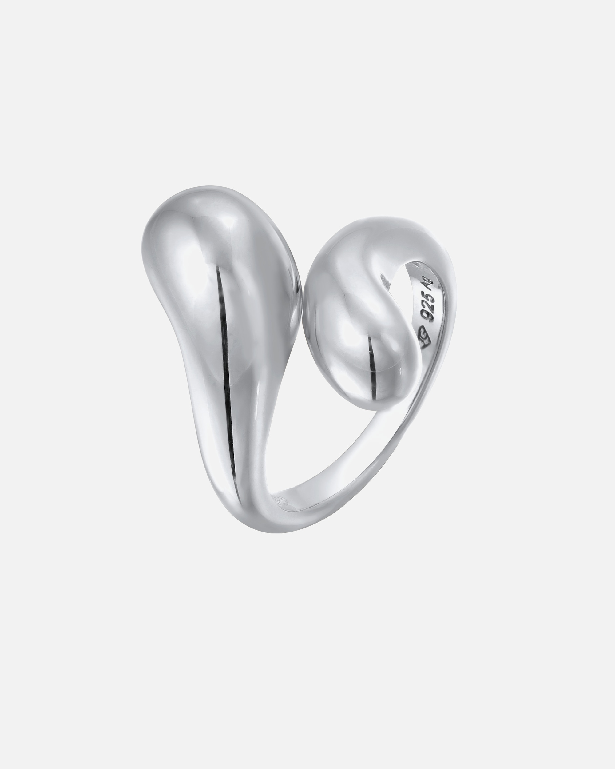Ring für Weiblich Elli PREMIUM Wickelring Tropfen 925 Sterling Silber 54