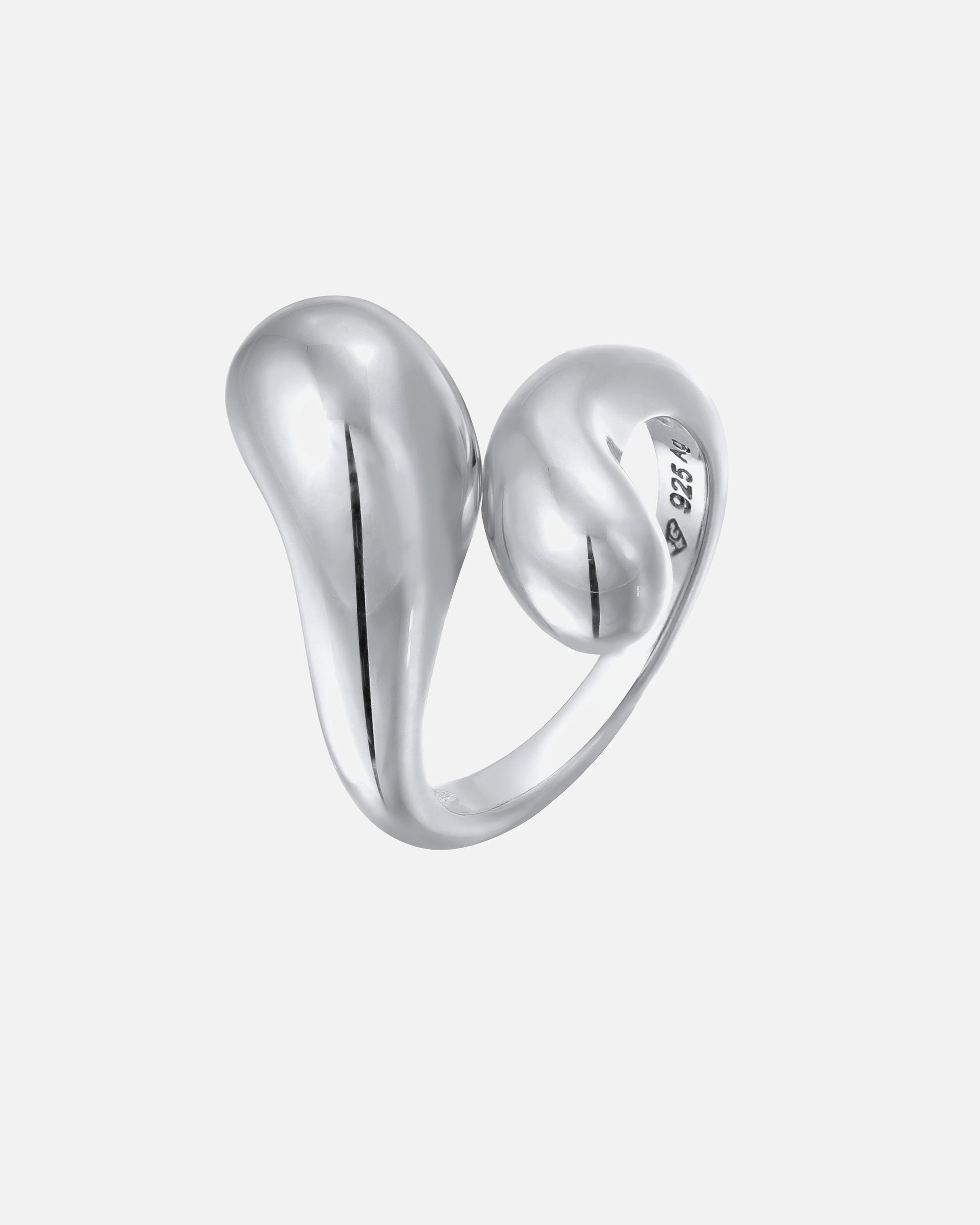 Ring für Weiblich Elli PREMIUM Wickelring Tropfen 925 Sterling Silber 52