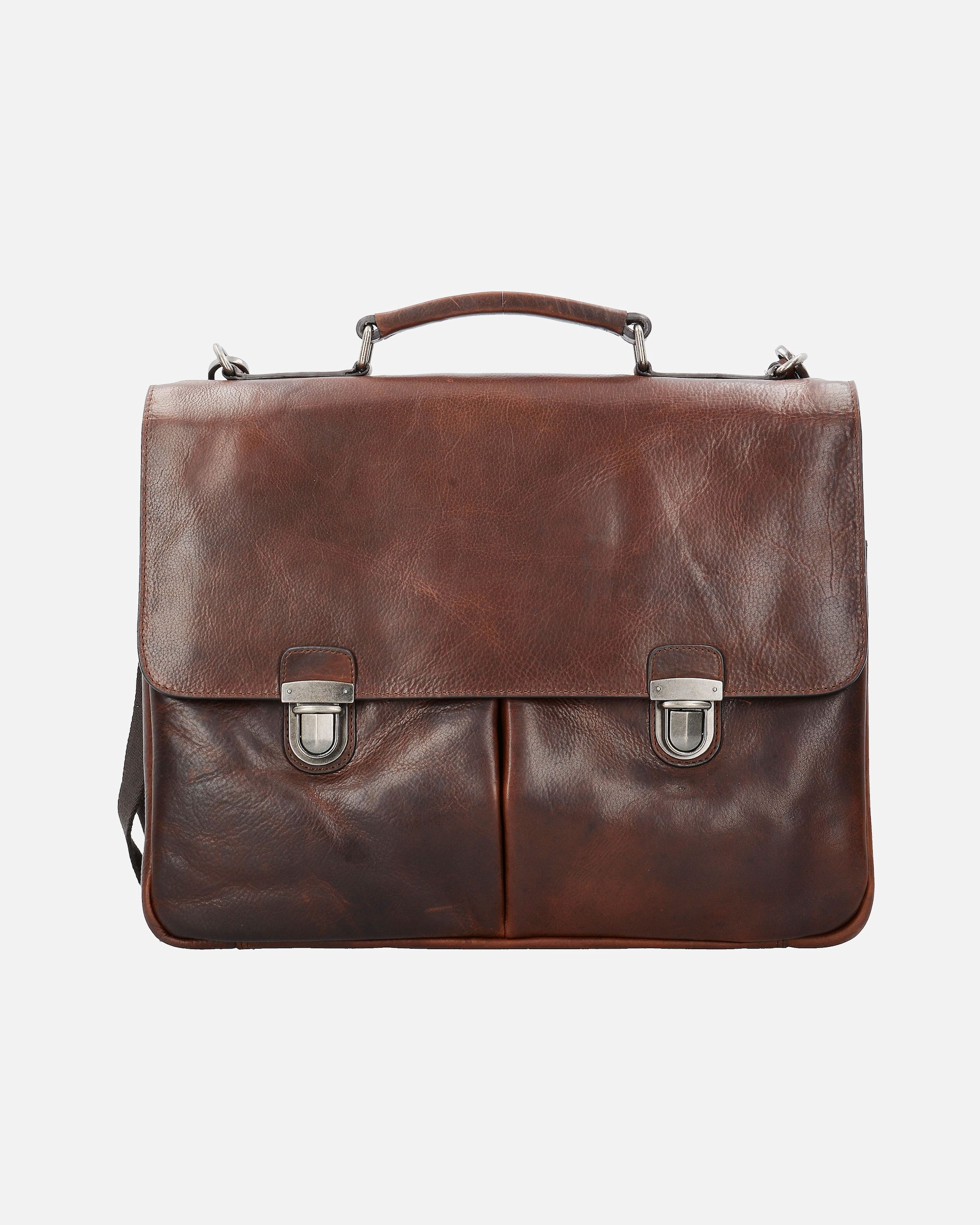Laptoptasche für Männlich Leonhard Heyden Roma Aktentasche Leder 41 cm Laptopfach braun