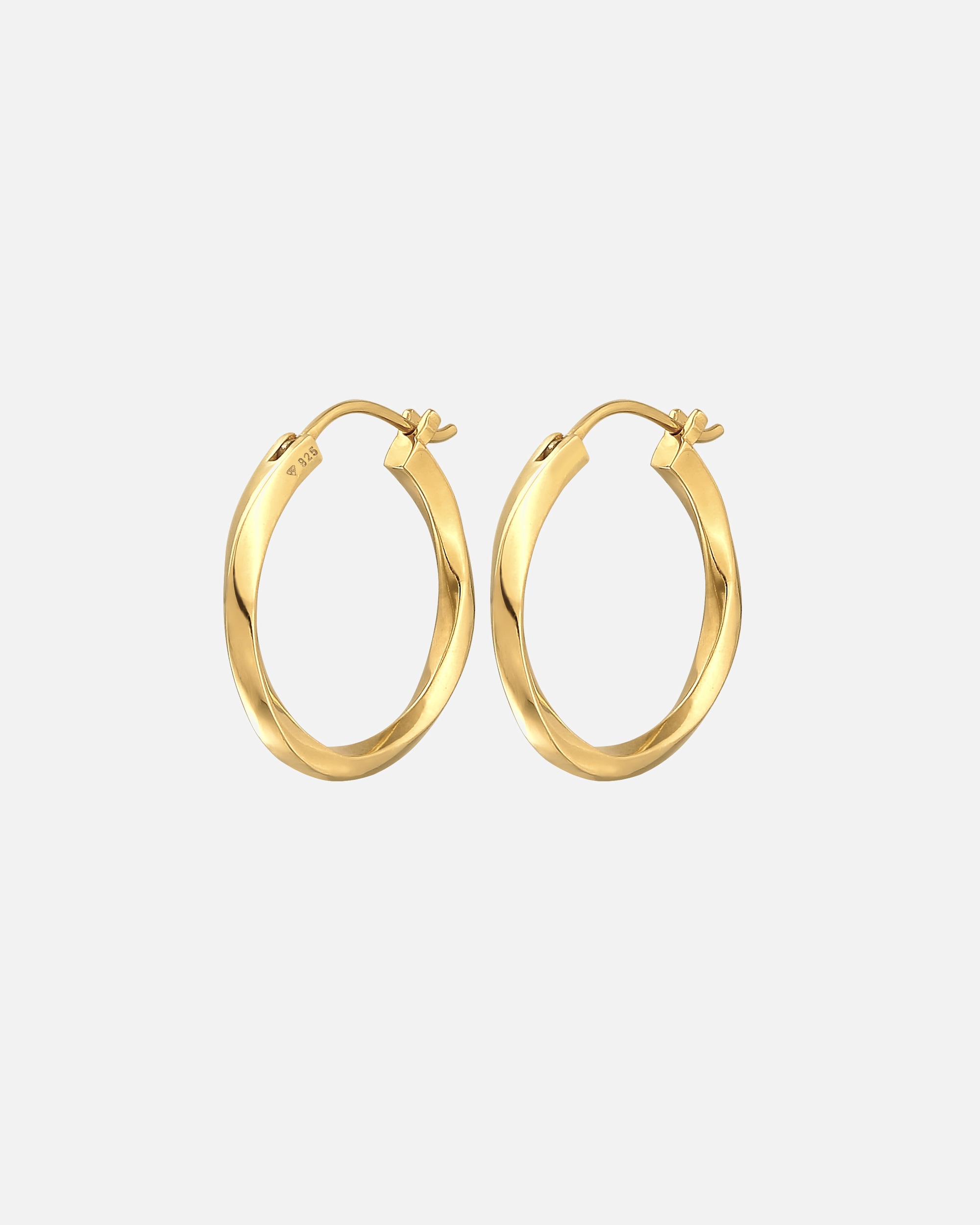 Creolen für Weiblich Elli PREMIUM Creolen Twisted Gedreht Trend 925 Silber goldfarben