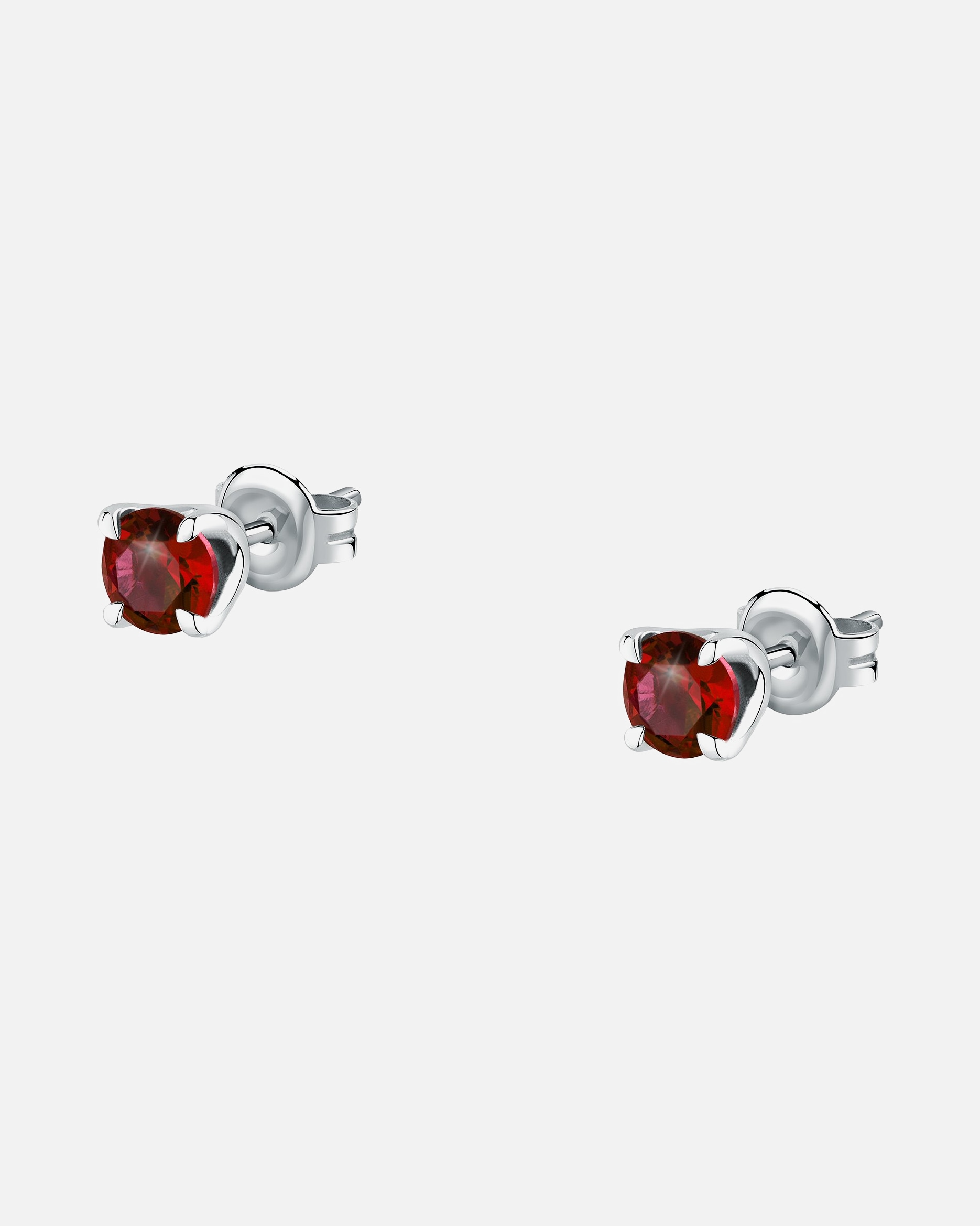 Ohrringe für Weiblich Live Diamond Ohrstecker 375er Weißgold, recycelt rot
