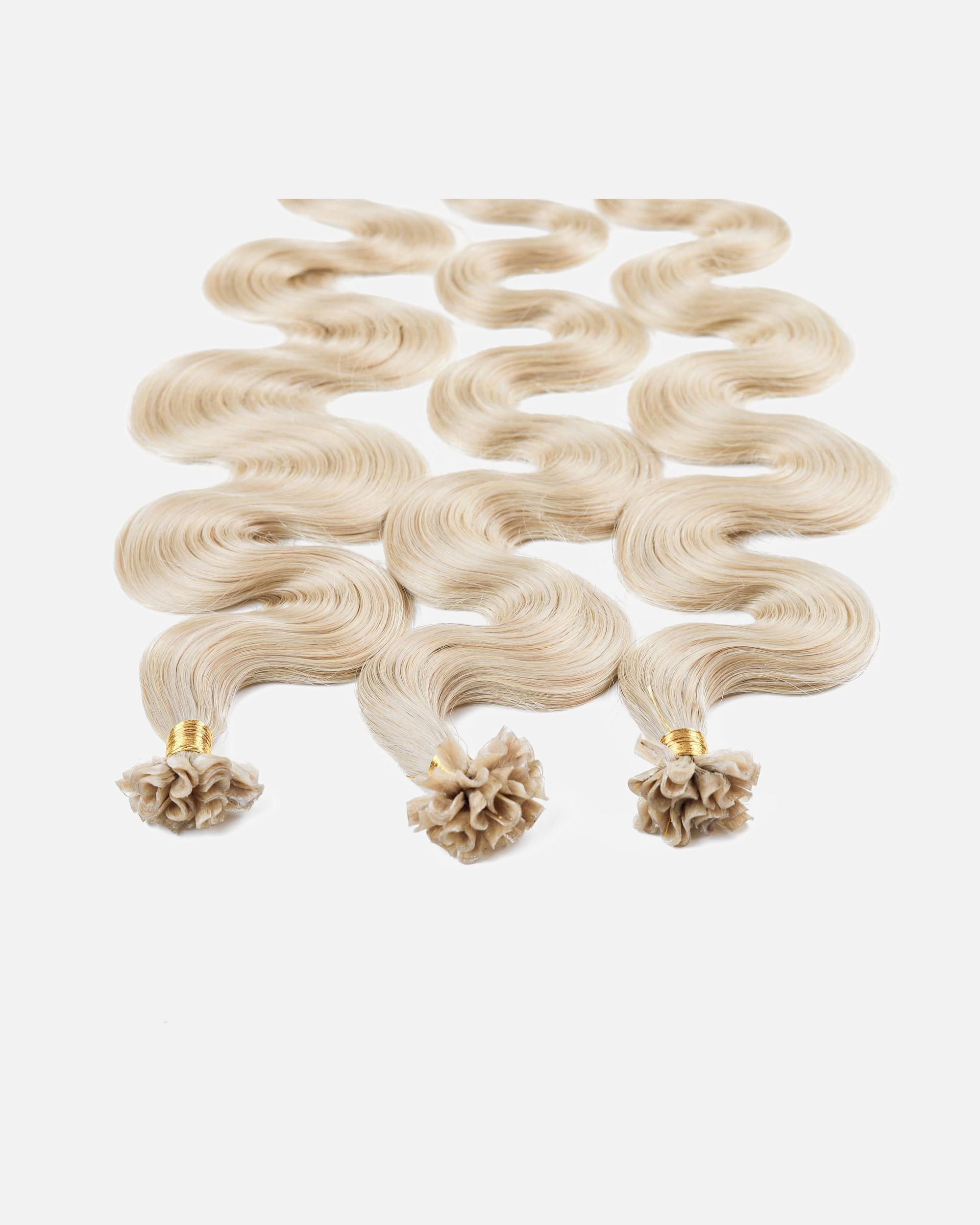 Extensions für Weiblich hair2heart Bonding Extensions Echthaar #10/1 Hell-Lichtblond Asch 1g 50cm