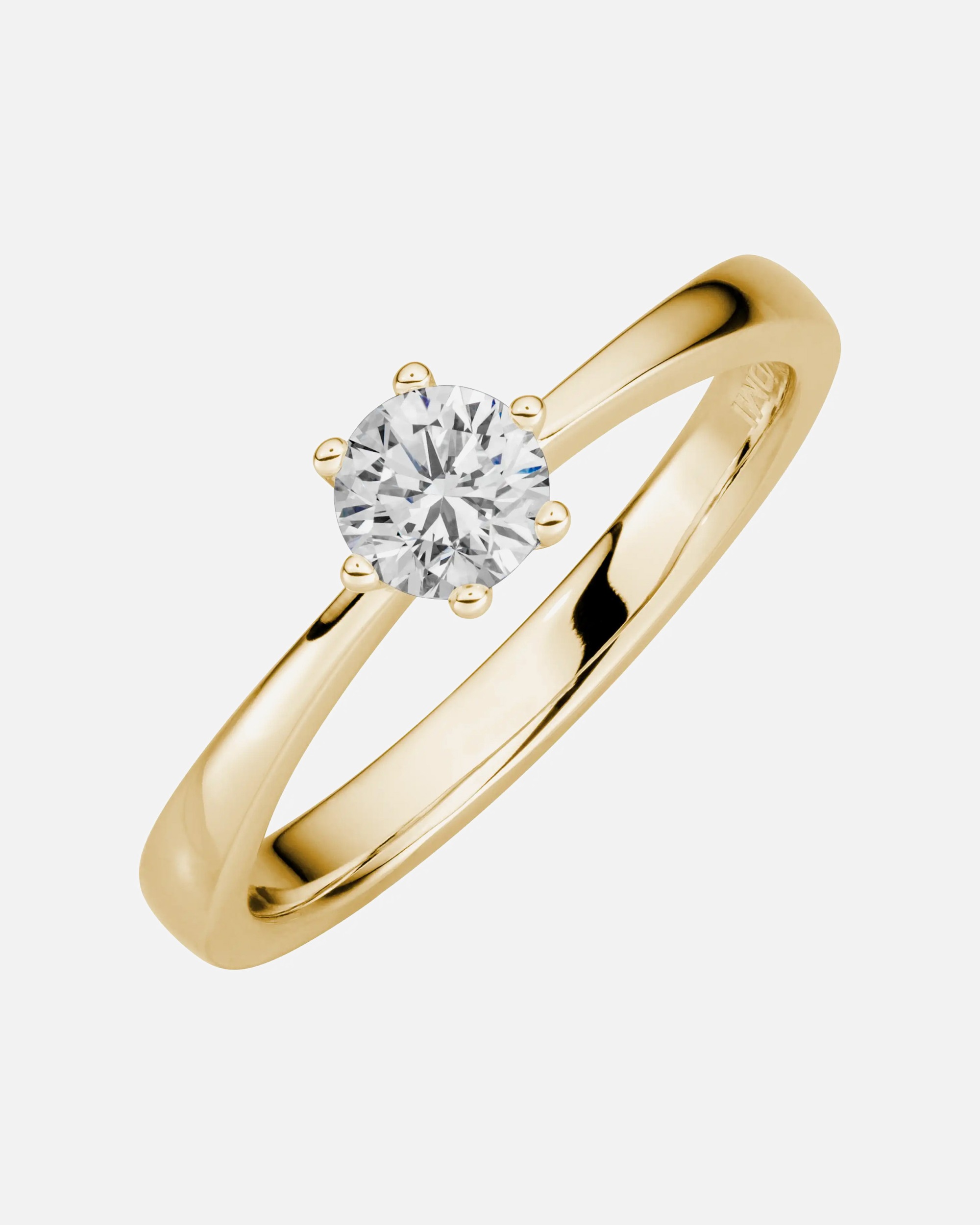 Ring für Weiblich Lyomi Default Brand Line Ring 585/- Gold Diamant Lab Grown weiß 0,50ct. 054 (17,2)