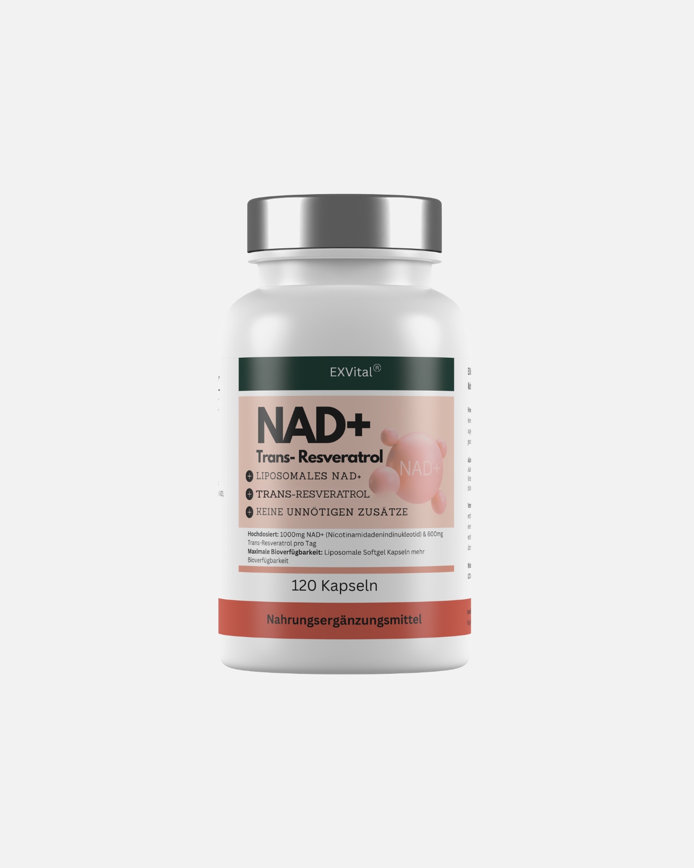 Nahrungsergänzungsmittel für Unisex EXVital Default Brand Line EXVital® NAD+ Kapseln mit Trans-Resveratrol 120 g