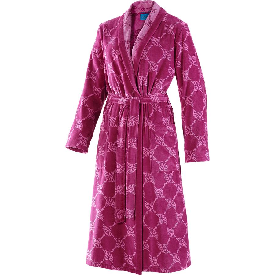 JOOP! Bademantel mit Schalkragen Cassis Größe 40/42, Länge 120 cm Weiss Damen