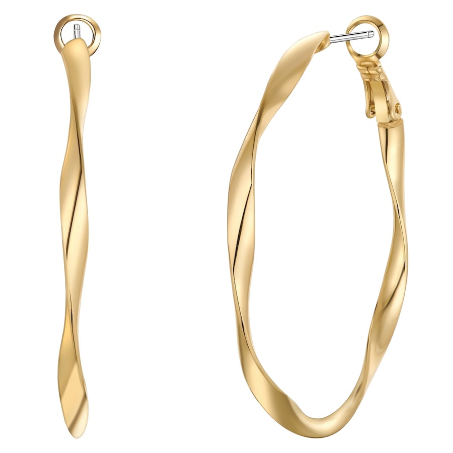 Yokoamii Creolen aus Messing in gelbgold 44,7 mm Damen