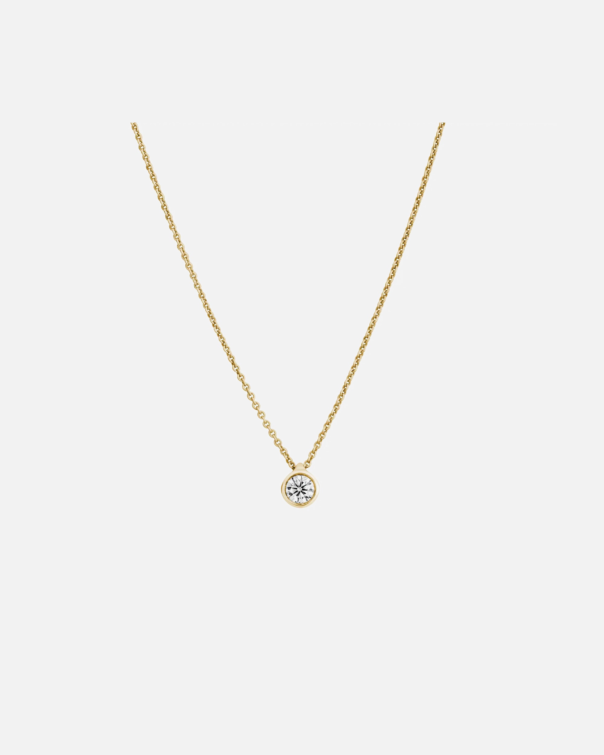 Halskette für Weiblich Lyomi Default Brand Line Collier 585/- Gold Diamant Lab Grown weiß 0,20ct. gelb vergoldet