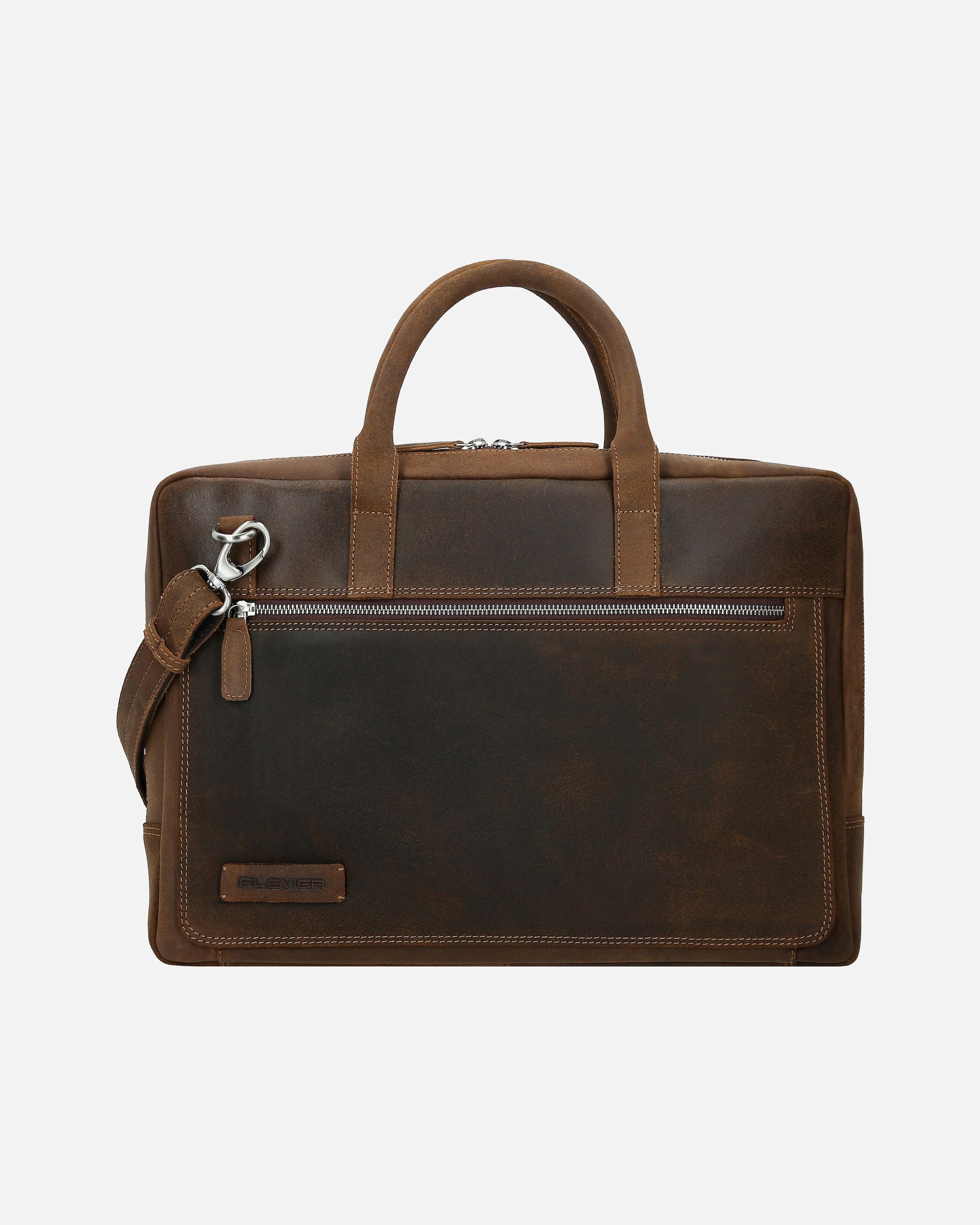 Laptoptasche für Männlich Plevier coventry Aktentasche Leder 41 cm Laptopfach dunkelbraun