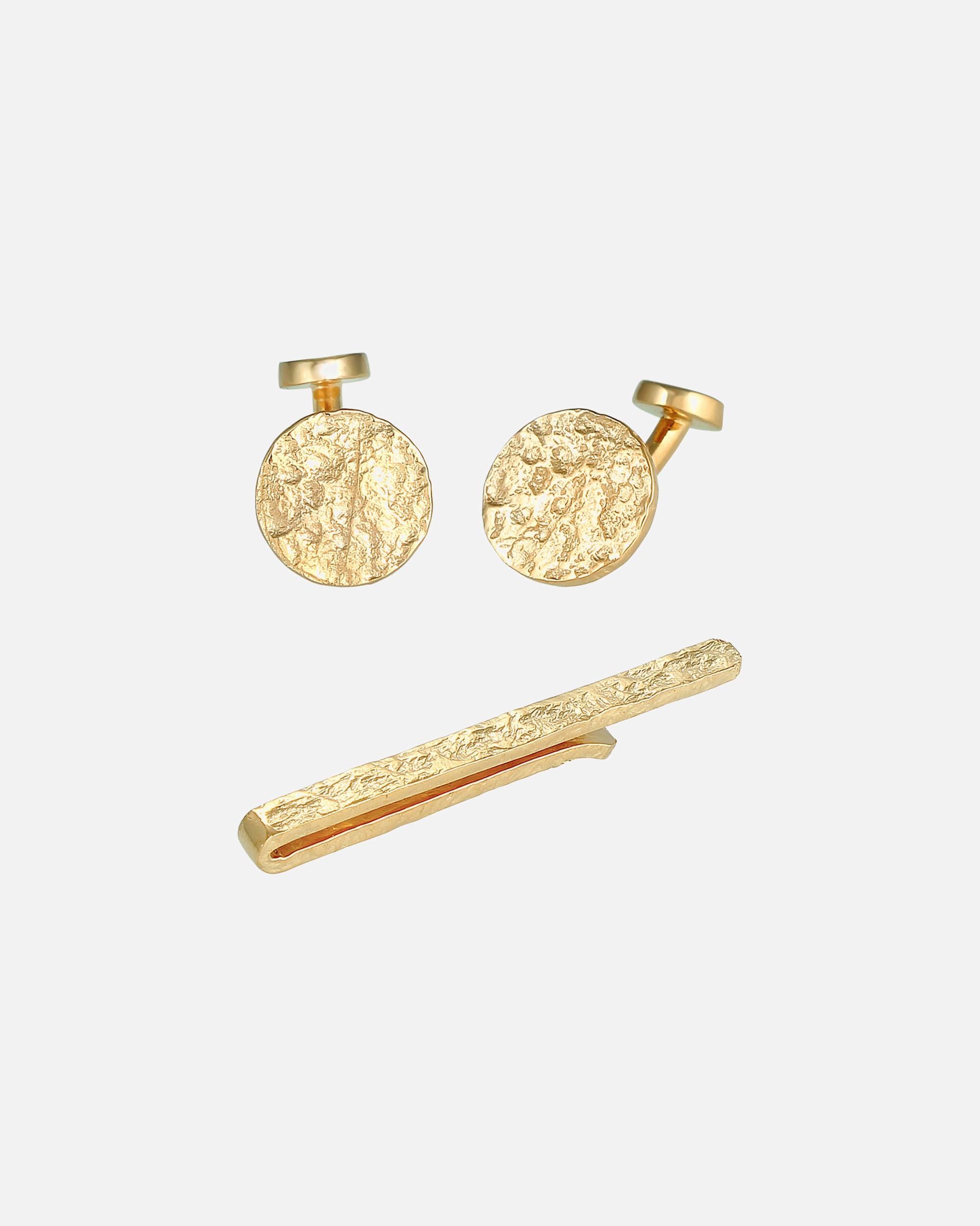 Schmuck für Männlich KUZZOI Manschettenknöpfe Krawattennadel Organic 925 Silber goldfarben