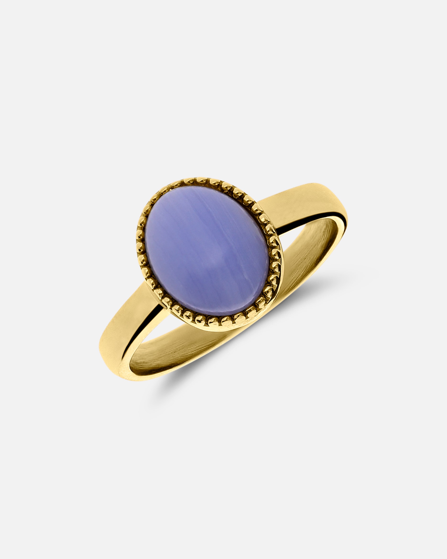 Ring für Weiblich Lucardi Ring Stahl - Gelbgold legiert Blau - 63mm