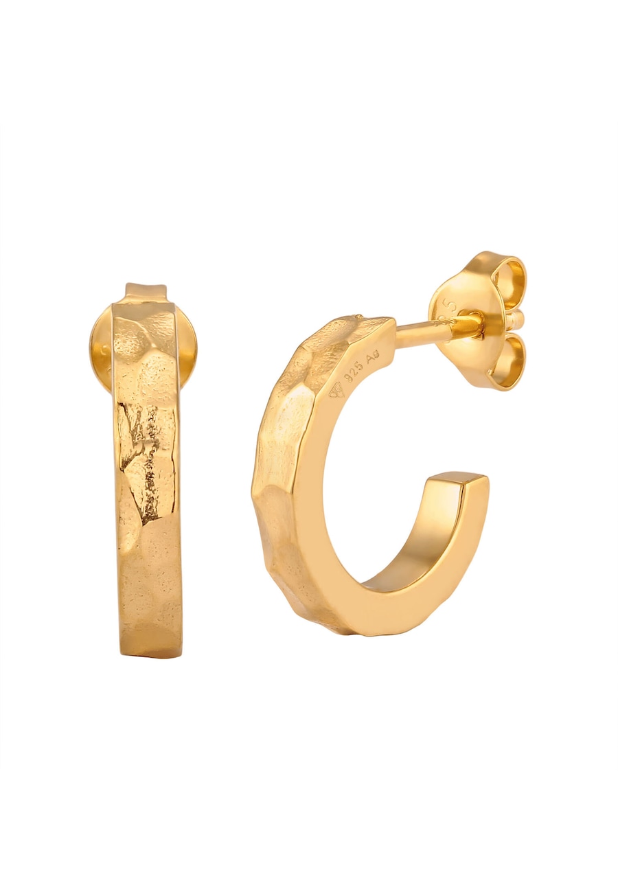 Elli Ohrstecker Creolen 925 Sterling Silber vergoldet OneSize Damen