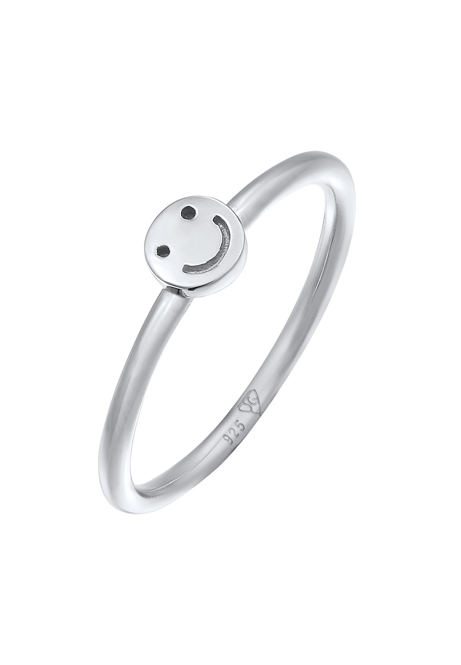 Elli Ring mit Smiling Face Rinky 925 Silber 46 Damen