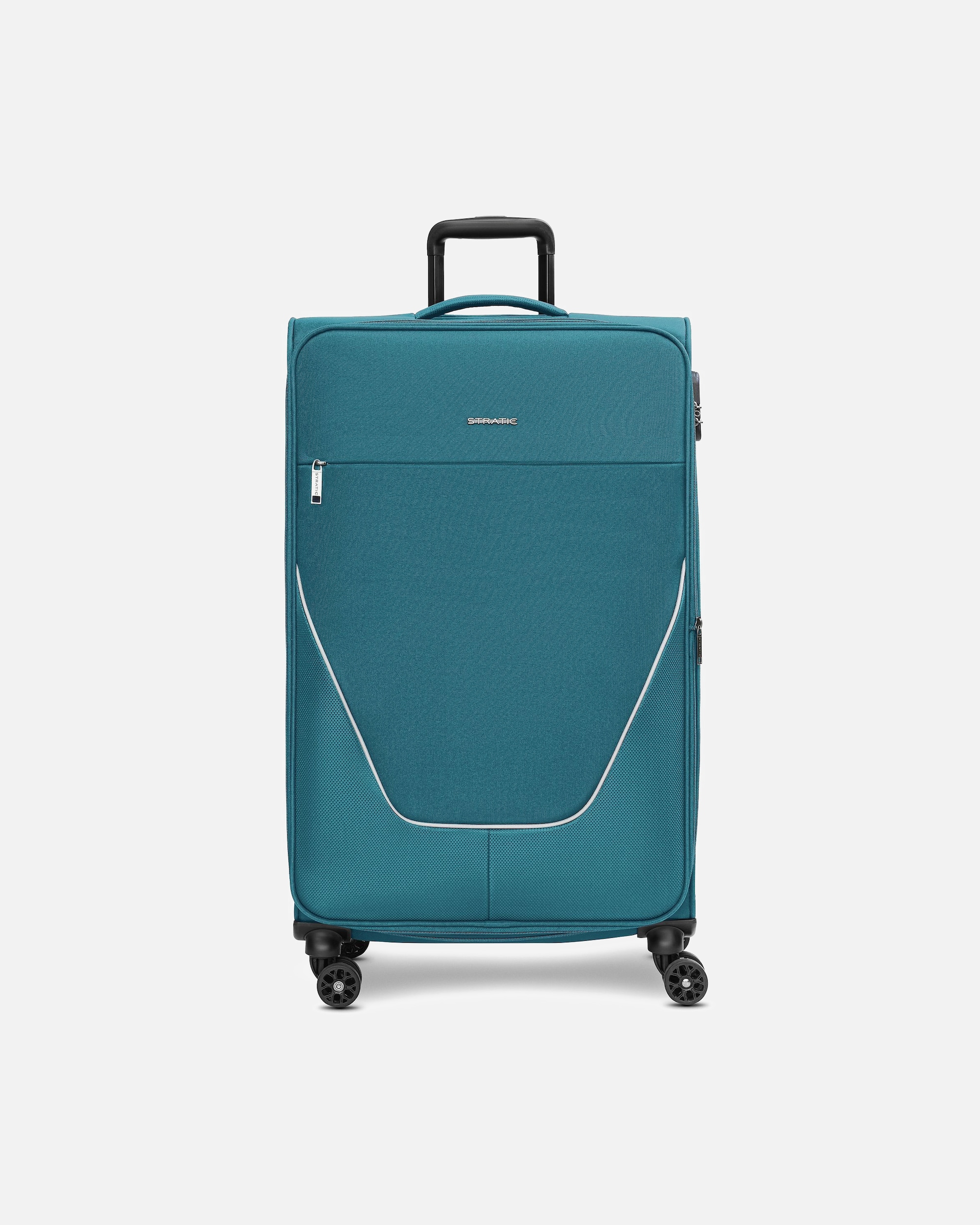 Trolley für Männlich Stratic taska 4-Rollen Trolley L 76 cm mit Dehnfalte ocean blue