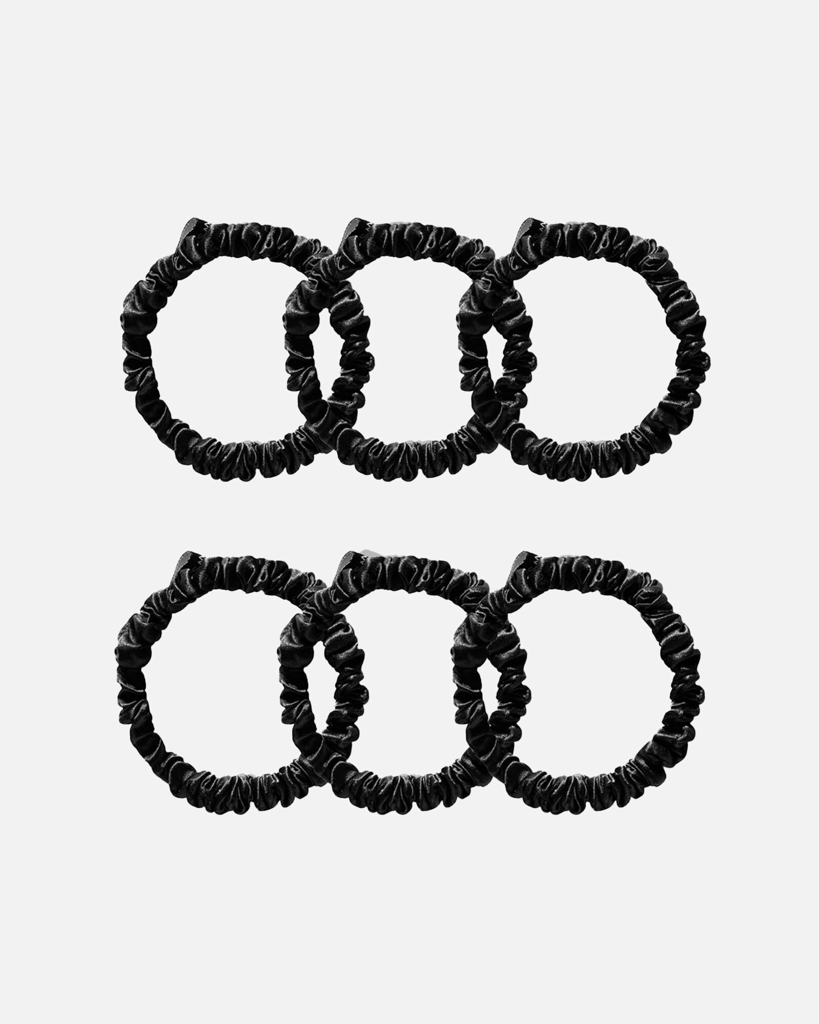 Haarschmuck für Unisex DROWSY Default Brand Line Skinny Scrunchie Set - Black Jade 1 Stück