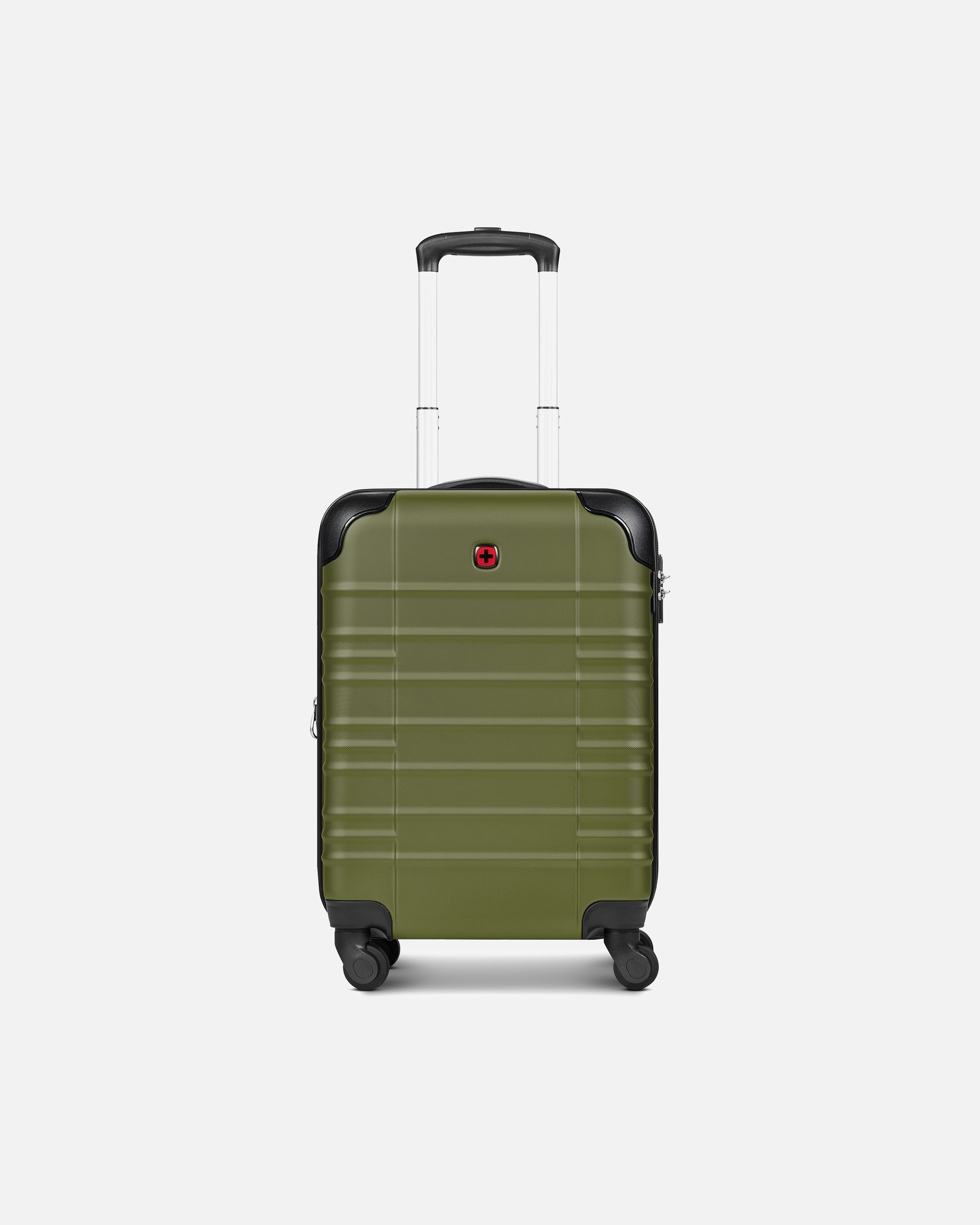 Handgepäckkoffer für Männlich Wenger Amplar Evo 4 Rollen Kabinentrolley S 53 cm mit Dehnfalte olive