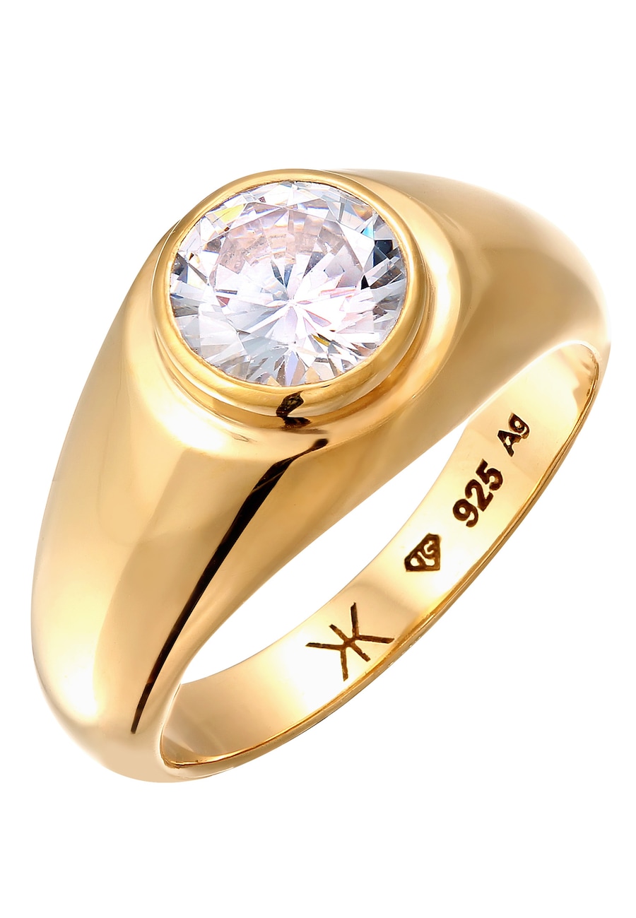 KUZZOI Zirkonia Weiß Diamantschliff 925 Sterling Silber Unisex 58 Herren