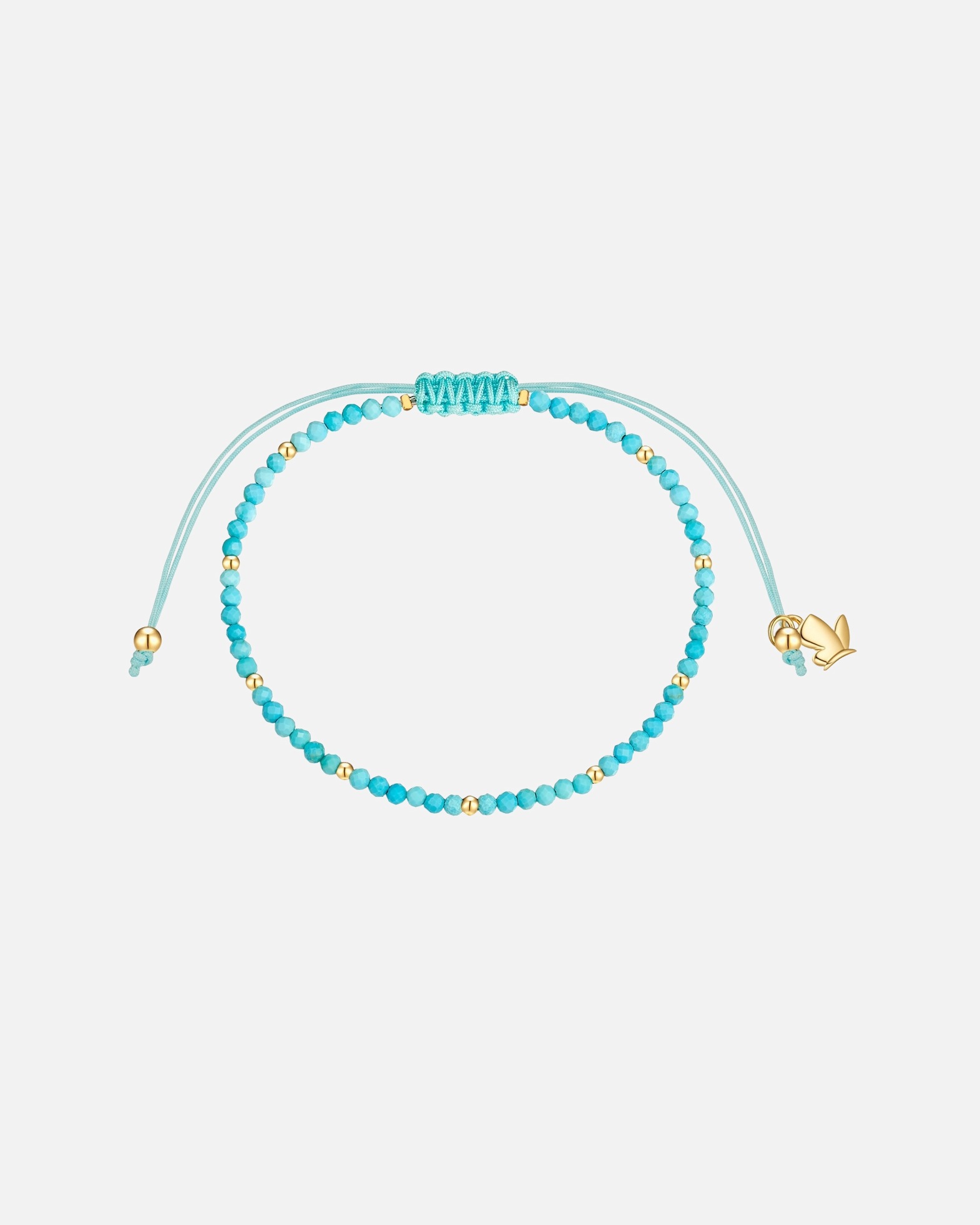 Armband für Weiblich Glanzstücke München Armband aus Edelstahl in Gelbgold mit Türkis (rek.) 15,0 - 22,0 cm, flexibel einstellbar