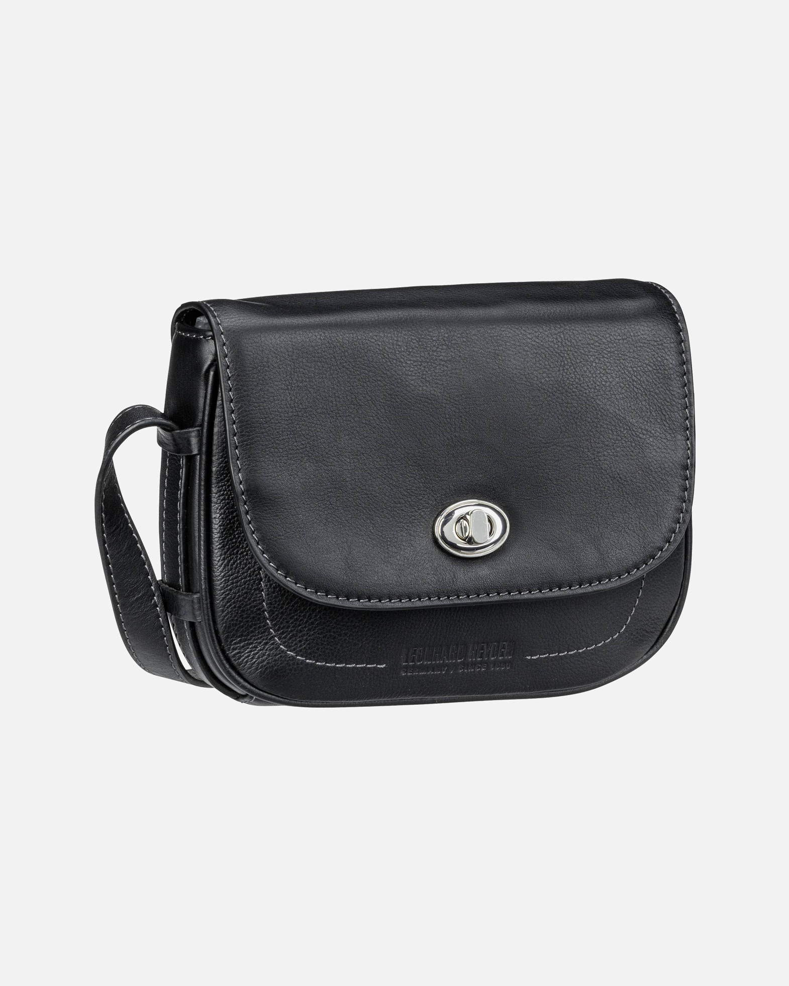 Umhängetasche für Weiblich Leonhard Heyden Saddle Bag Nizza 7413 Schwarz