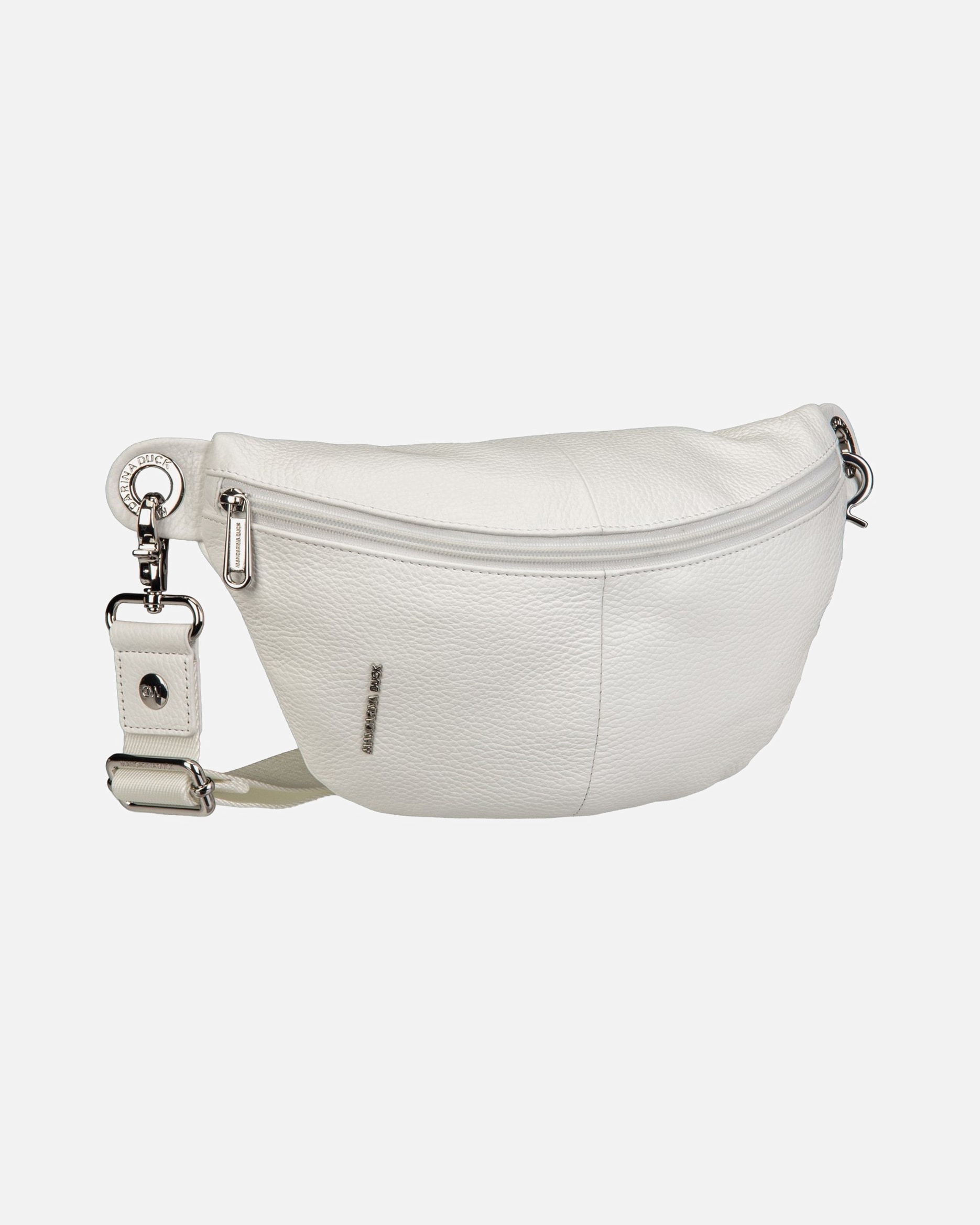 Bauchtasche für Weiblich Mandarina Duck Gürteltasche Mellow Leather Bum Bag FZT73 Blanc