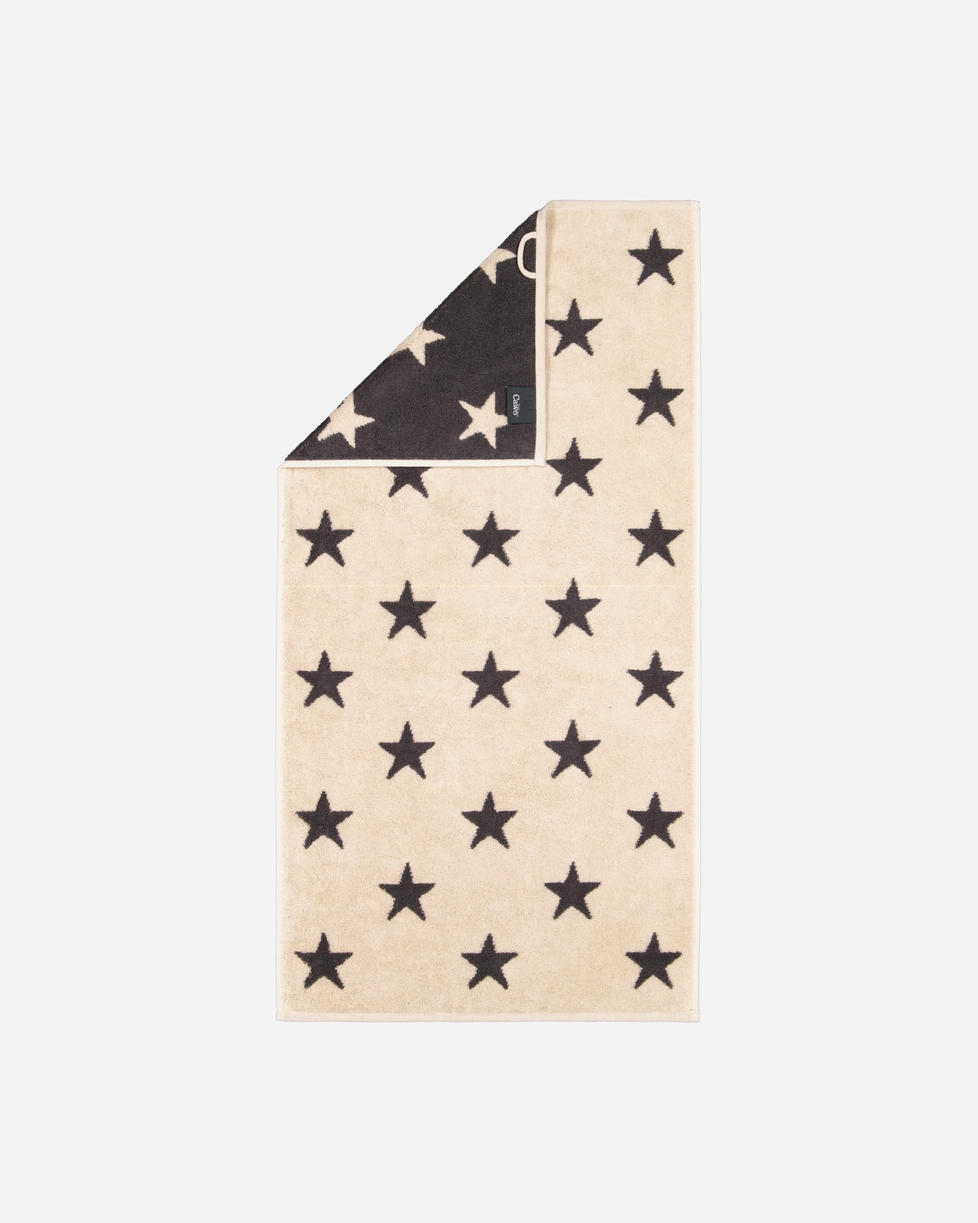 Handtuch für Unisex Cawö Cawö Handtücher NEW STARS Sterne groß 6260 beige/basalt - 37 Handtuch 50x100 cm