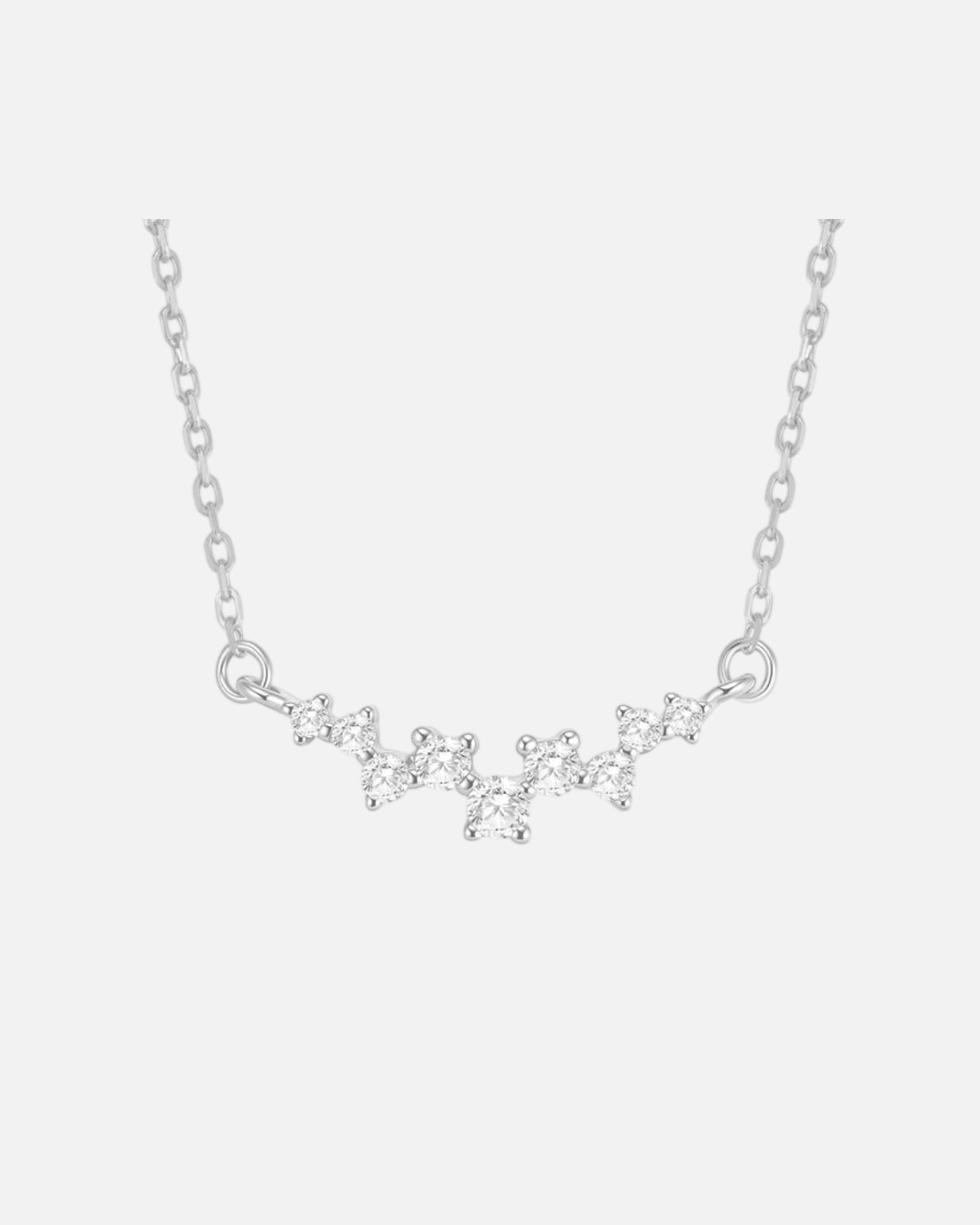 Halskette für Weiblich Hey Happiness Default Brand Line Infinite Shine Halskette – 925 Sterling Silber, funkelnder Anhänger Silber