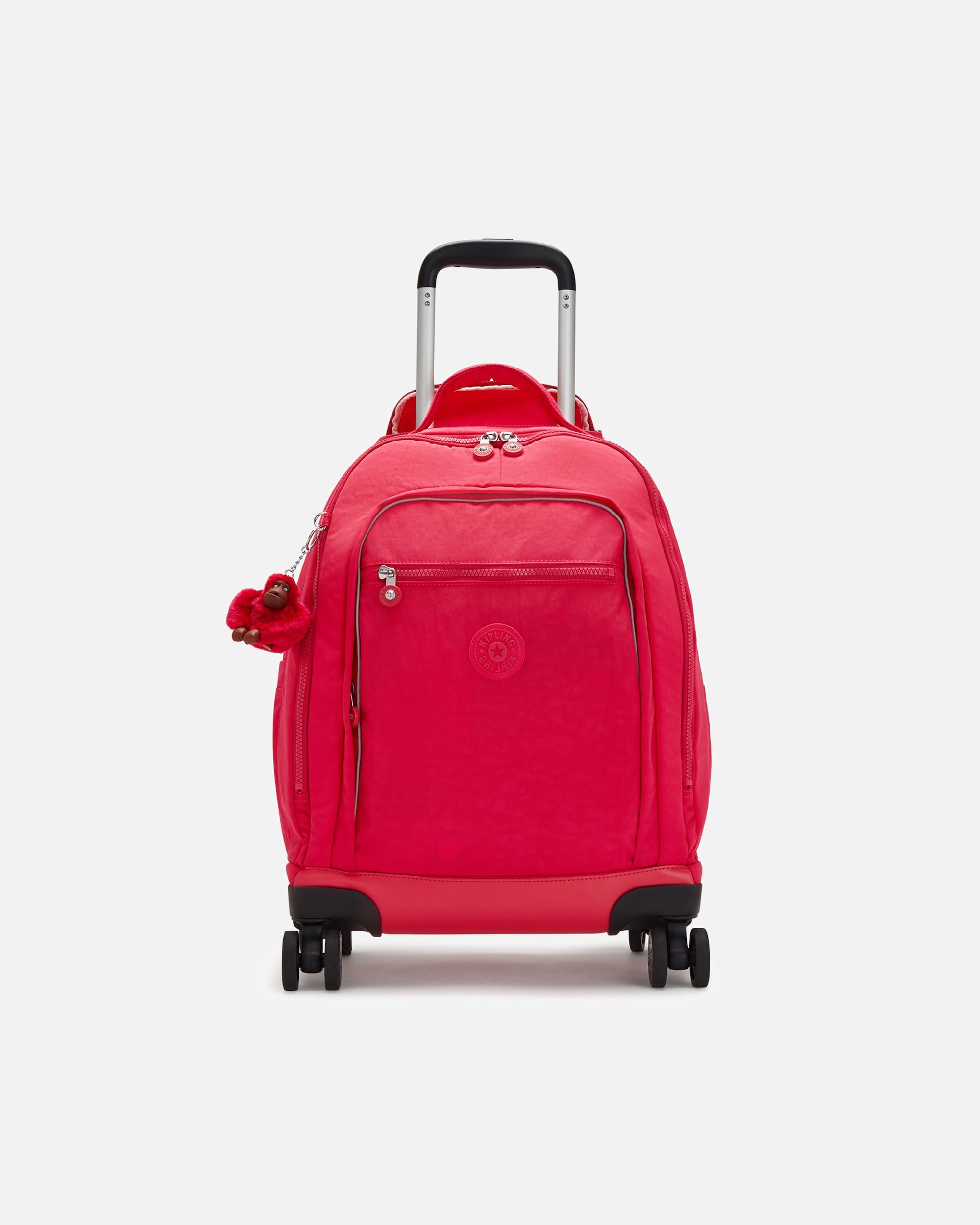 Trolley für Weiblich Kipling Back to School New Zea 2 Rollen Rucksacktrolley 50 cm Laptopfach true pink