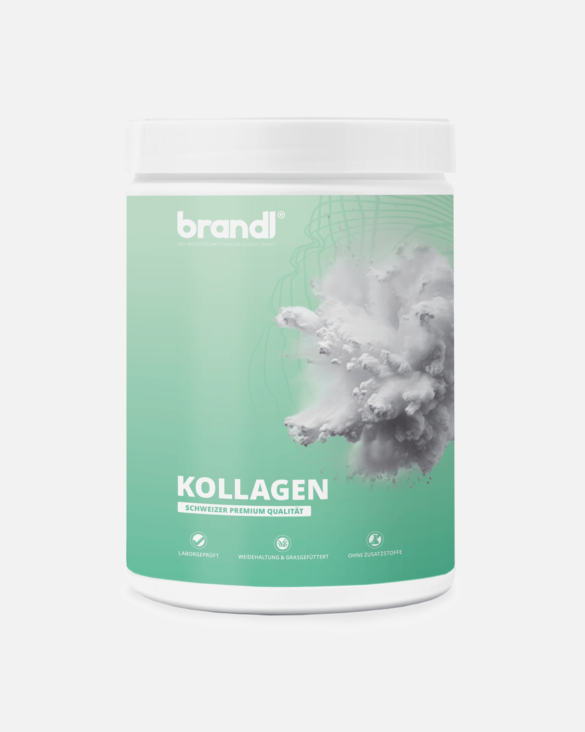 Anti-Aging-Nahrungsergänzung für Unisex Brandl Nutrition COLLAswiss® Kollagen aus Schweizer Weidehaltung Geschmacksneutral