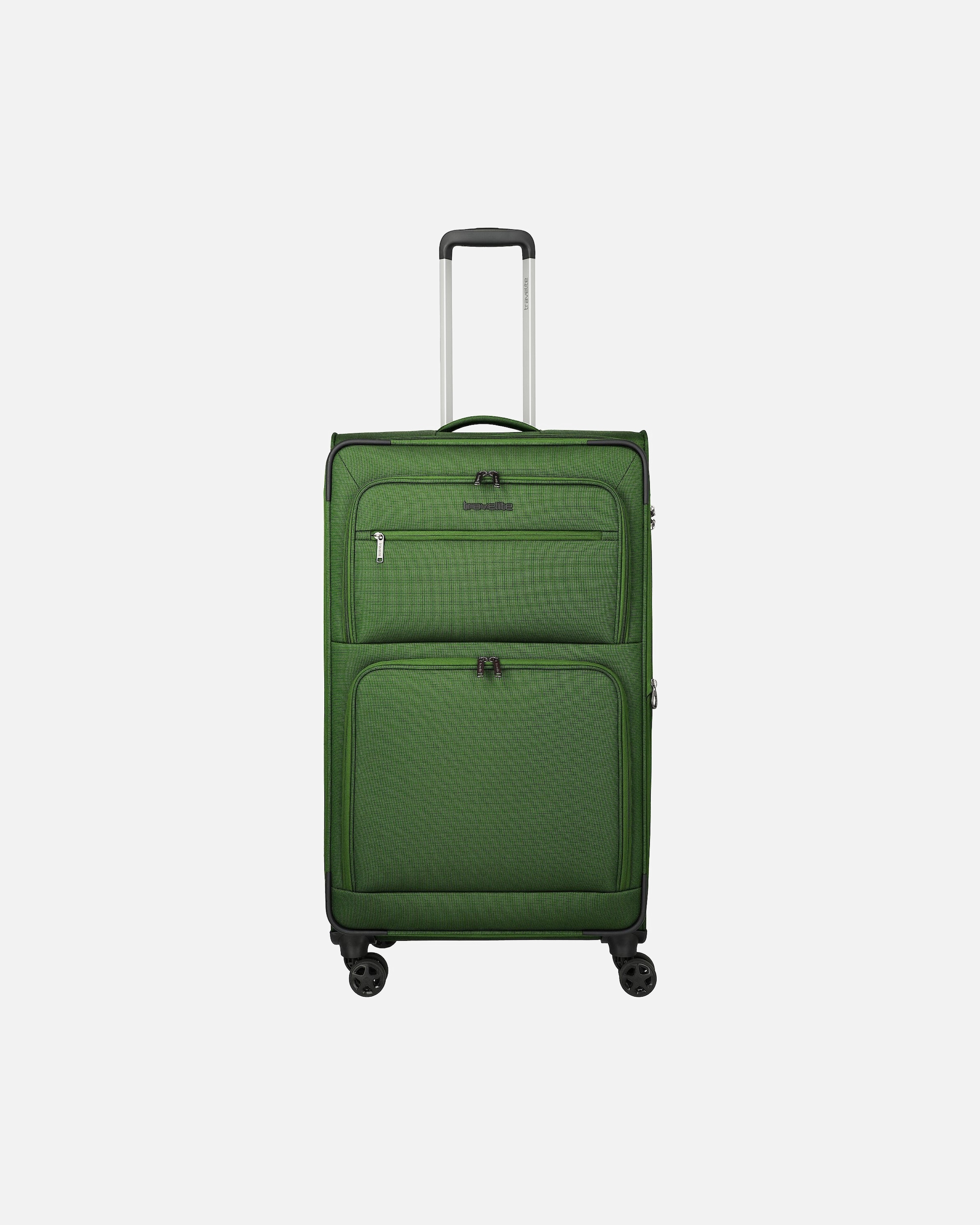 Trolley für Männlich Travelite Cubis 4 Rollen Trolley L 83 cm mit Dehnfalte green
