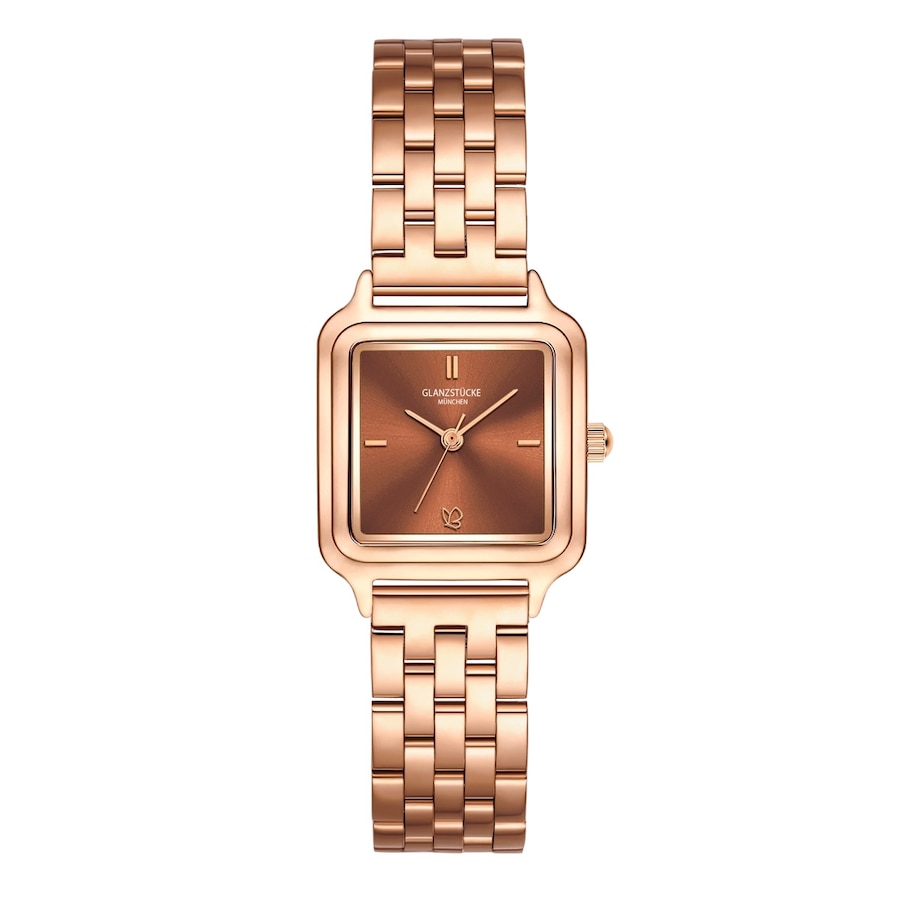 Glanzstücke München Armband-Uhr aus Edelstahl in roségold 25,0x32,0 mm Damen