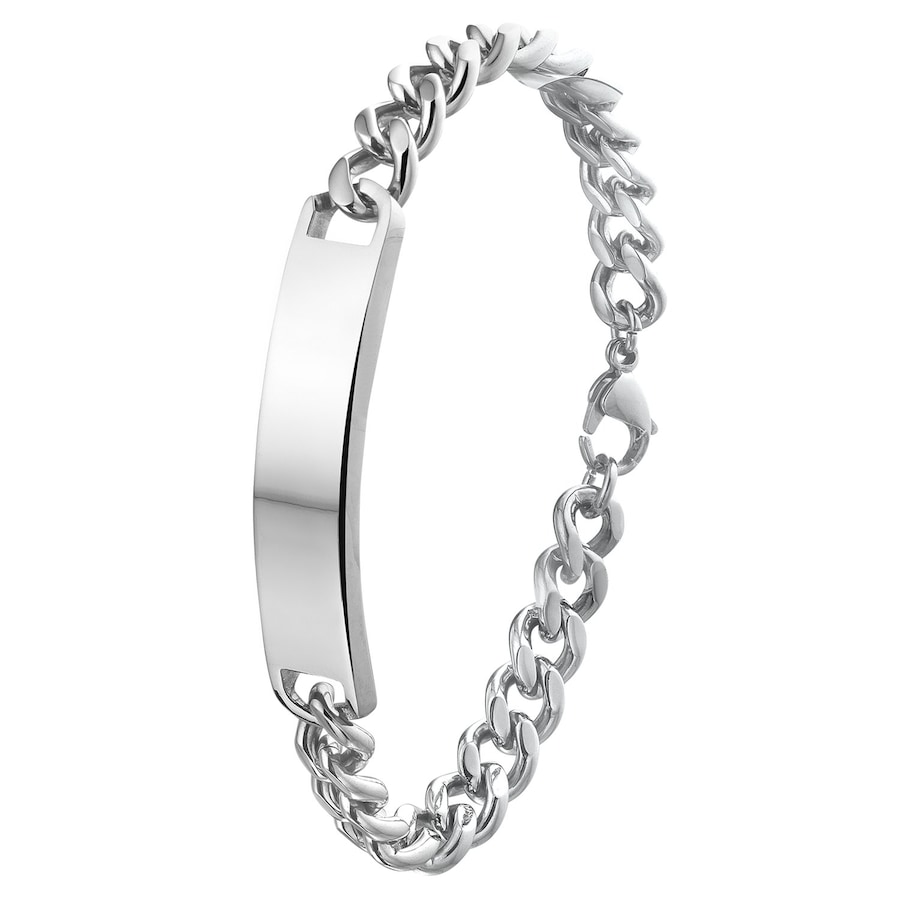 Lucardi Armband Stahl - silbern Damen