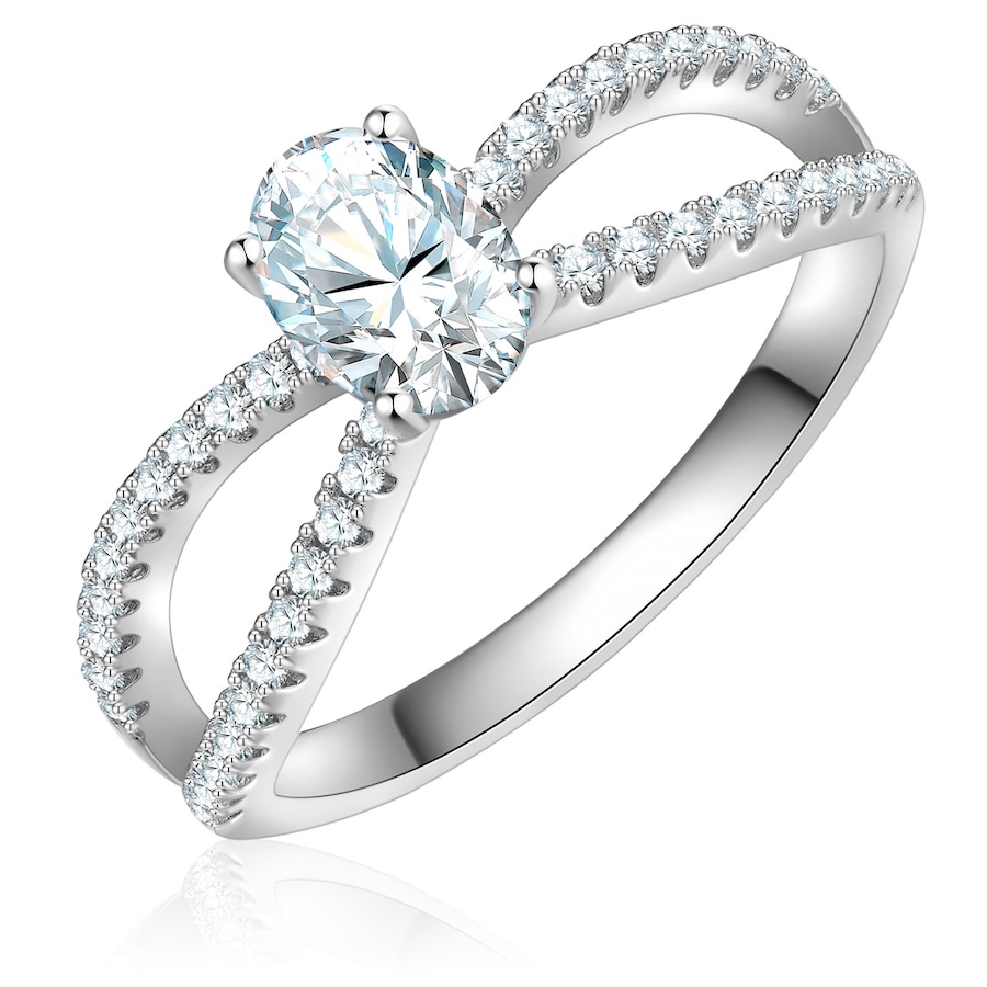 Trilani Ring Infinity aus Sterling Silber in silber mit Zirkonia 50 Damen
