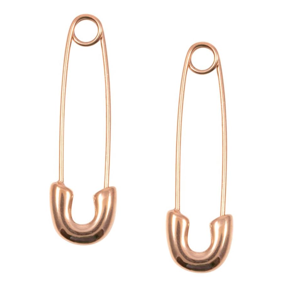Hey Happiness Sicherheitsnadel-Ohrringe aus Edelstahl Rosegold Nude Damen