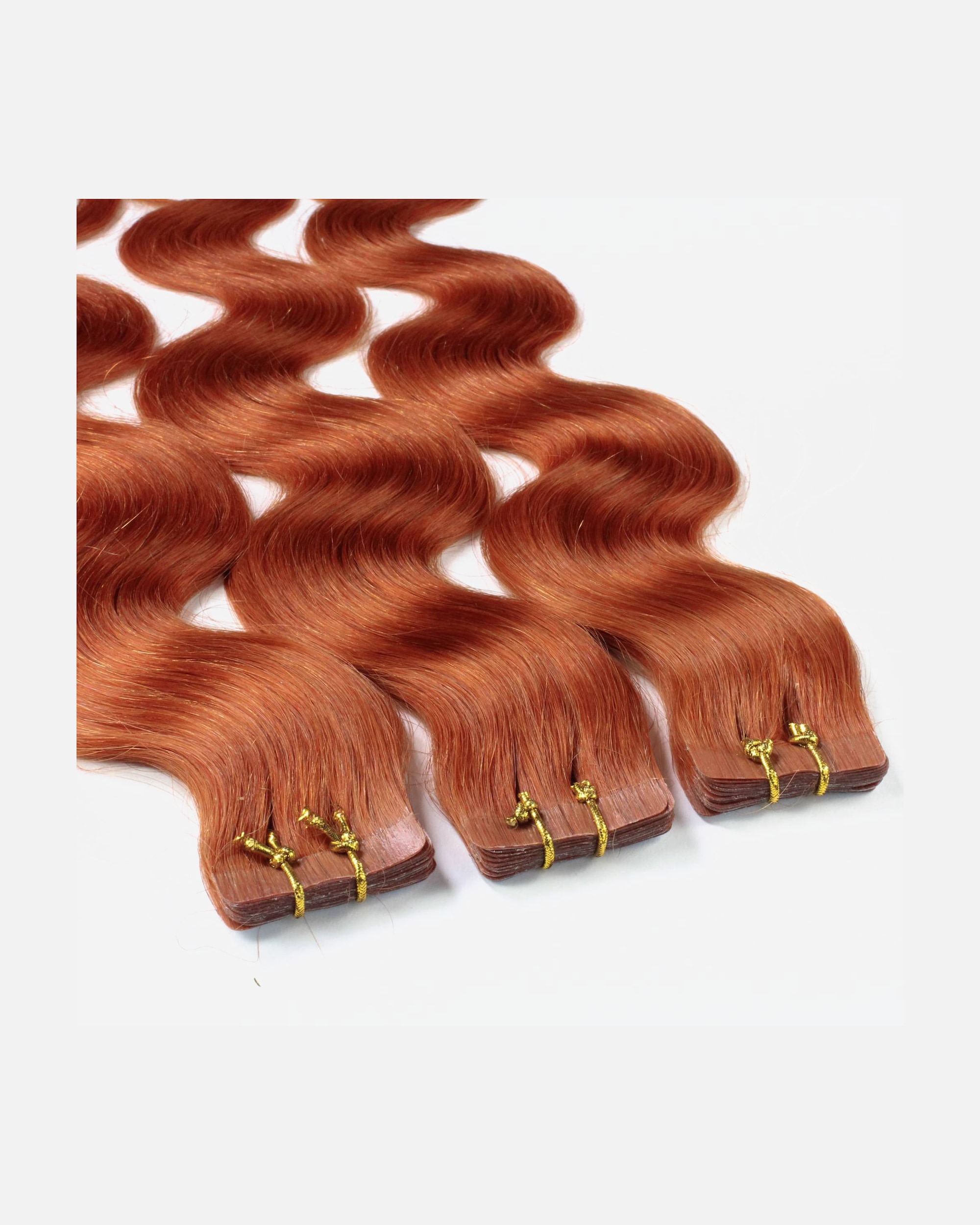 Extensions für Weiblich hair2heart Tape Extensions Echthaar #8/43 Hellblond Rot-Gold 50cm