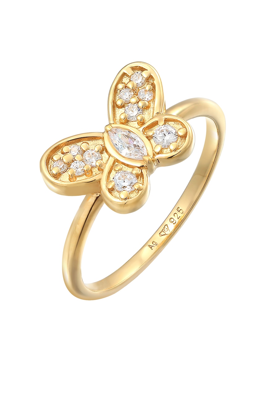Elli Schmetterling Butterfly Zirkonia 925 Silber 52 Damen